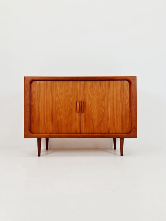 Mid century Solid Danish teak hallway cabinet, Record cabinet By Dyrlund 1960s