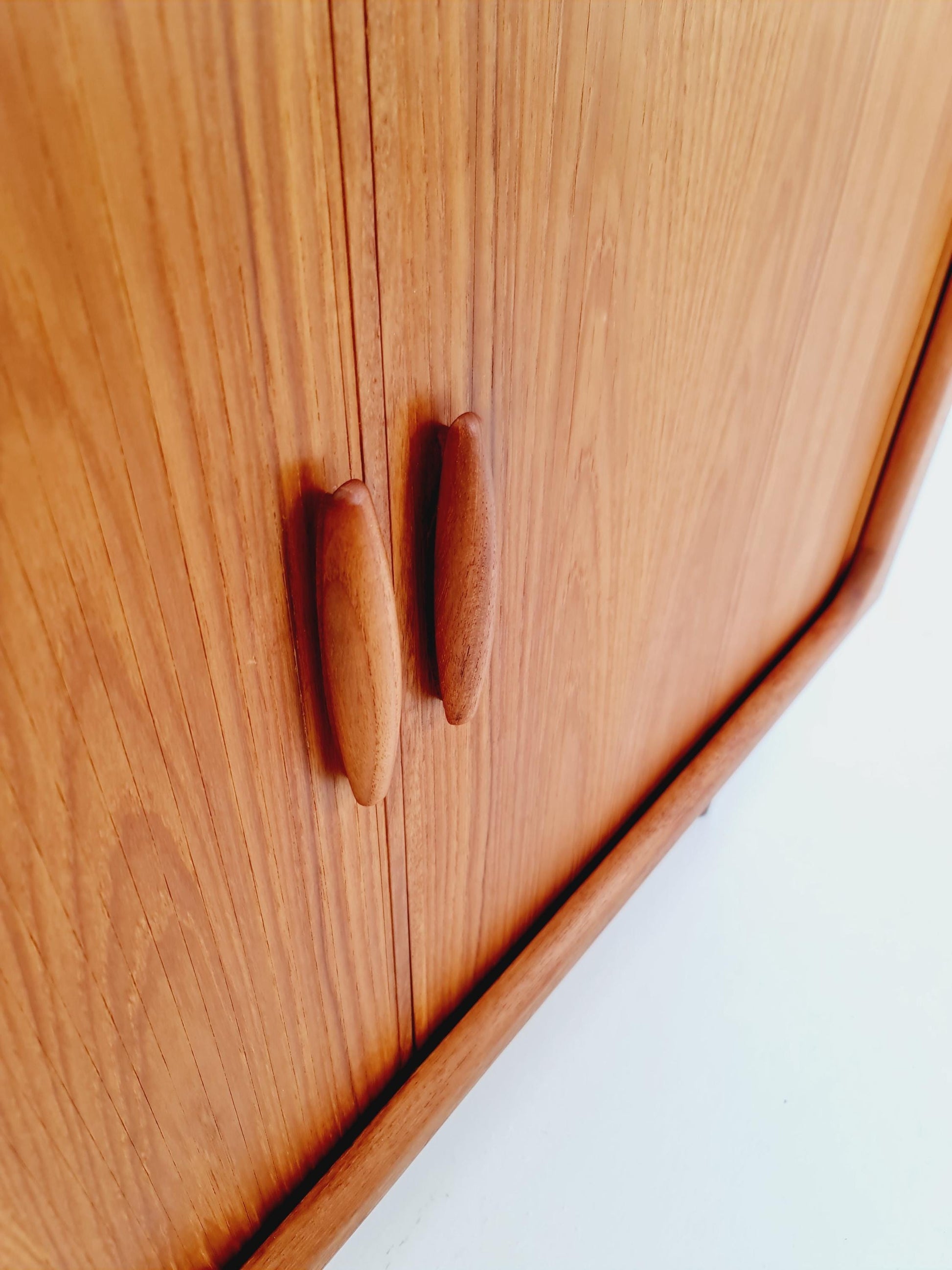Mid century Solid Danish teak hallway cabinet, Record cabinet By Dyrlund 1960s