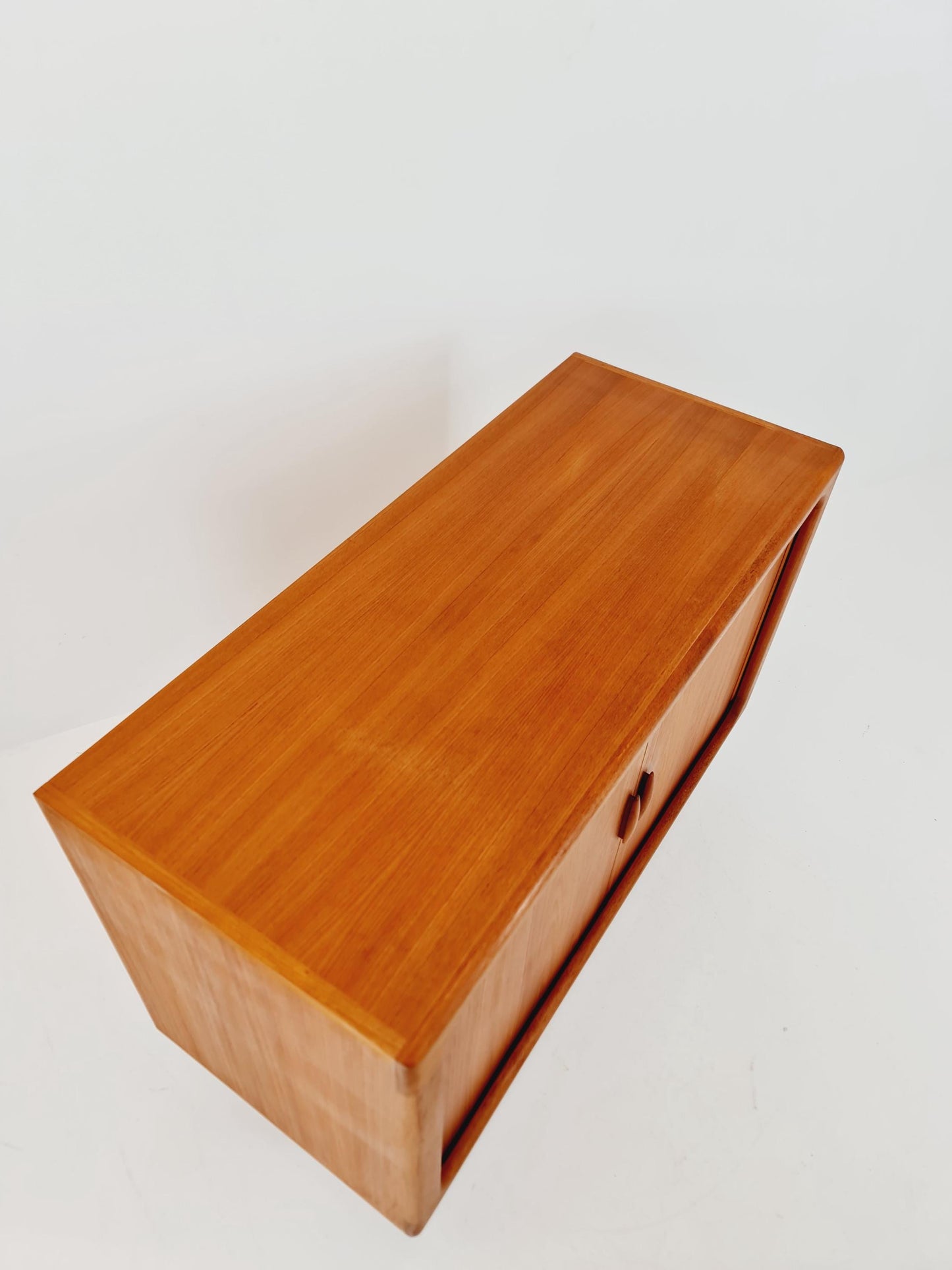 Mid century Solid Danish teak hallway cabinet, Record cabinet By Dyrlund 1960s