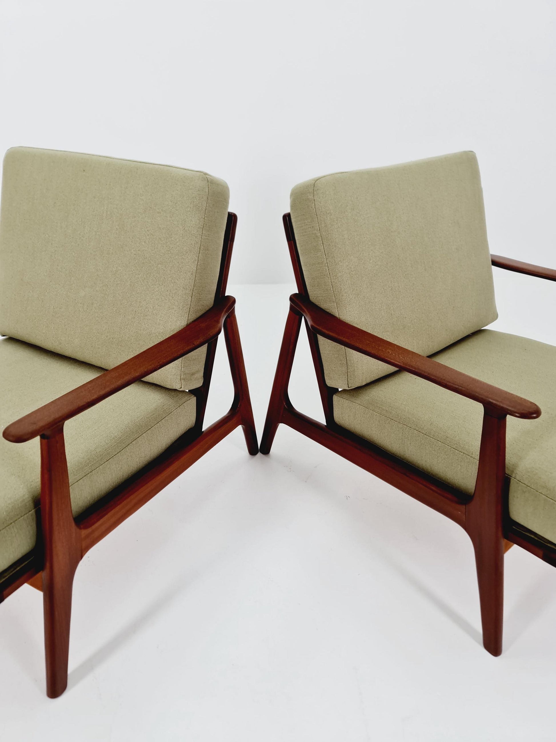 Mid century Danish easy lounge chairs , 1960s, Set of 2