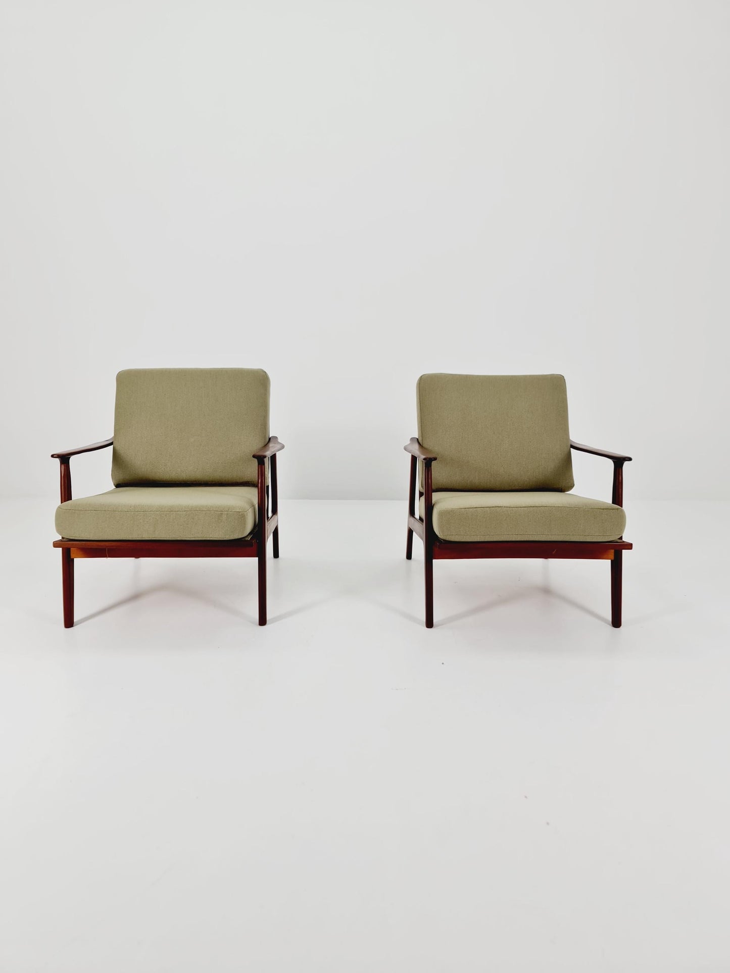 Mid century Danish easy lounge chairs , 1960s, Set of 2