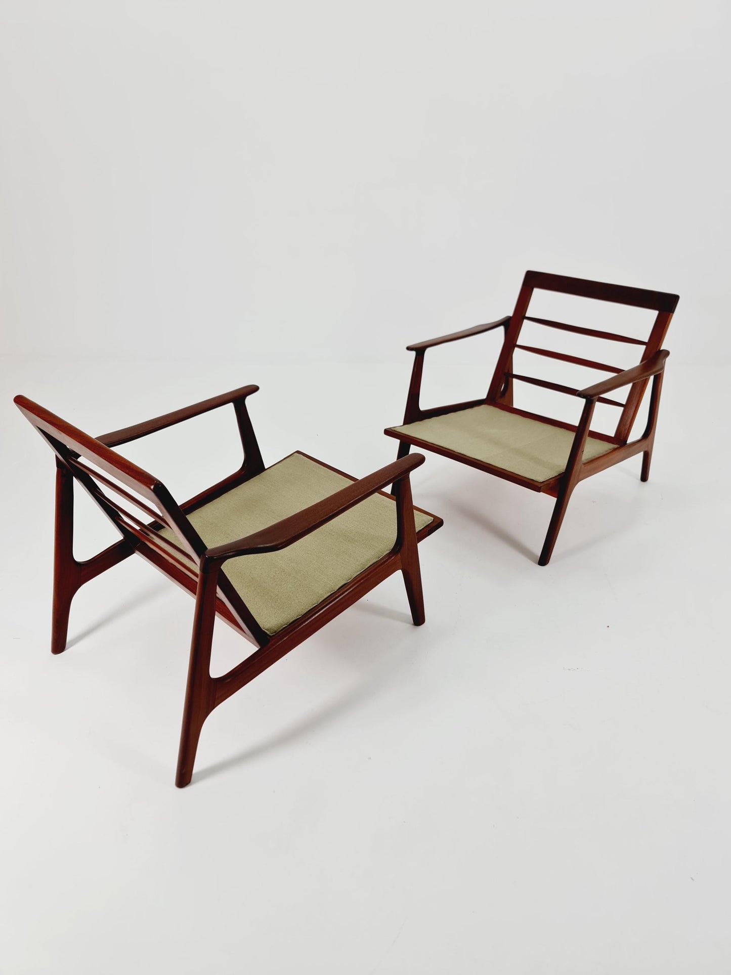 Mid century Danish easy lounge chairs , 1960s, Set of 2