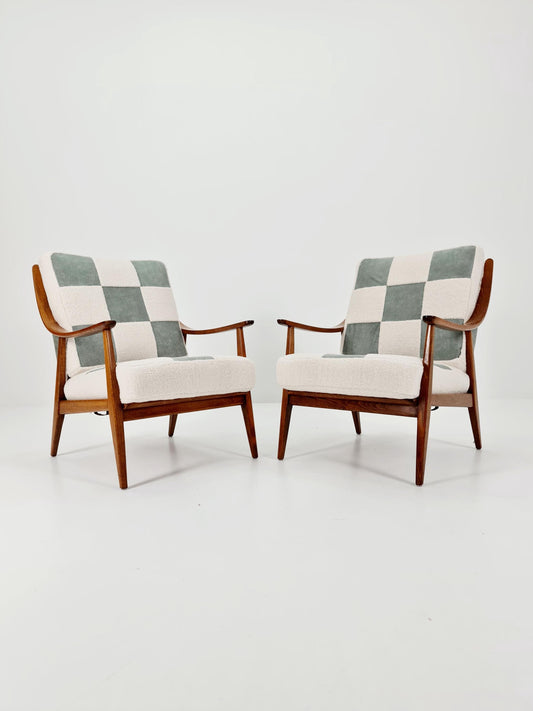 Rare Midcentury German Set of club lounge chair By Knoll , 1950s