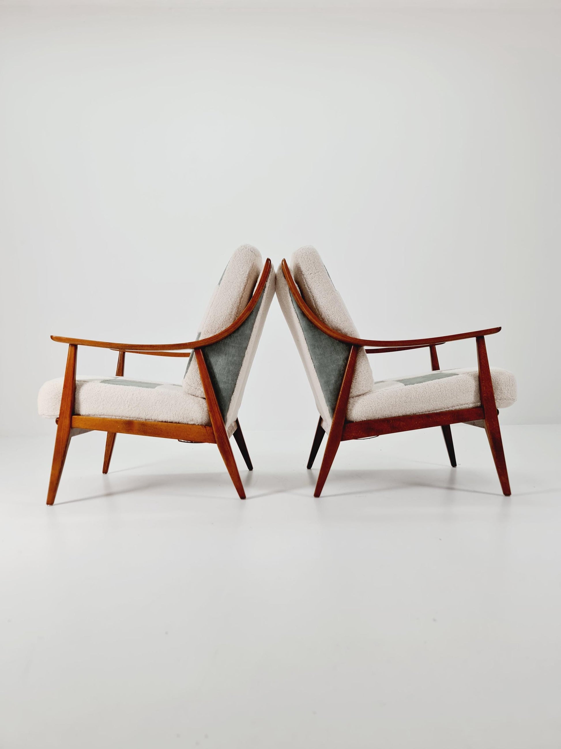 Rare Midcentury German Set of club lounge chair By Knoll , 1950s