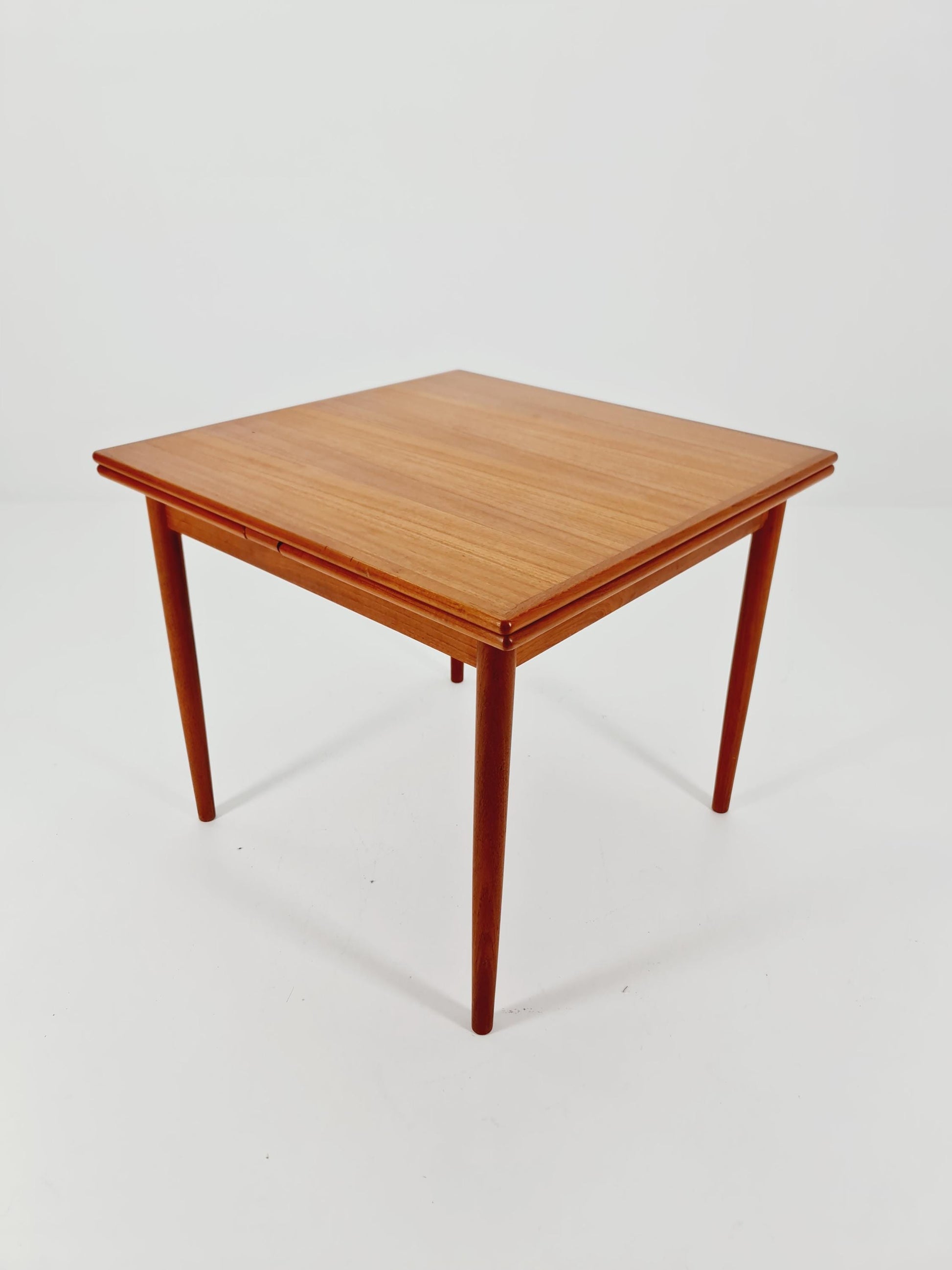 Danish rectangular teak table with two extension leaves, Denmark 1960s