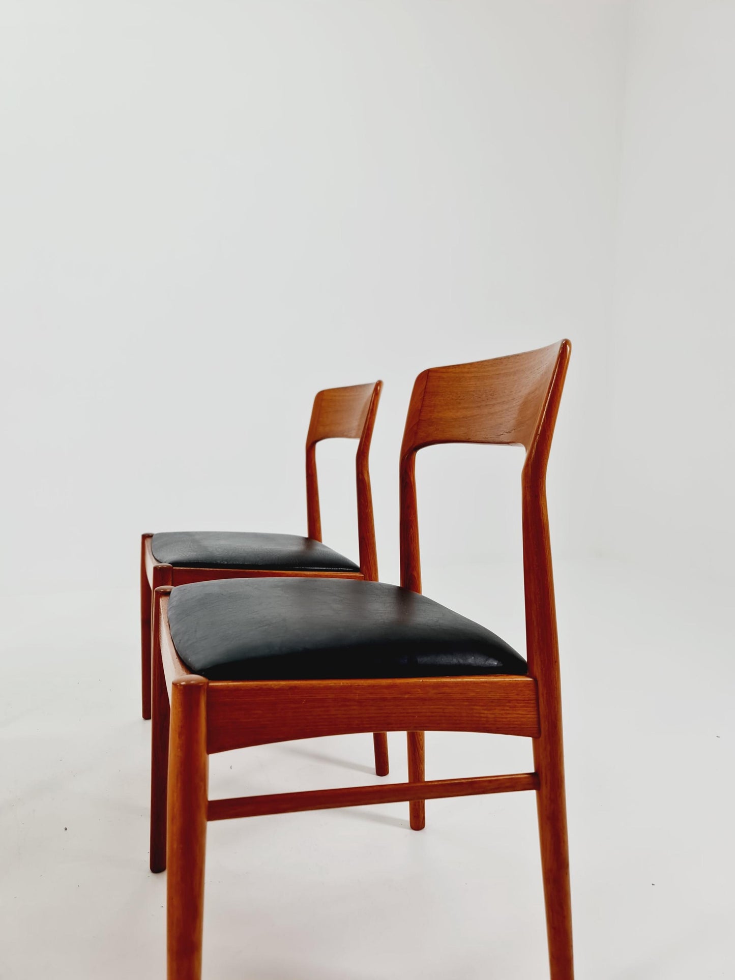 Vintage Danish solid teak dining chairs By Kai Kristiansen for K.S , 1960s, Set of 4