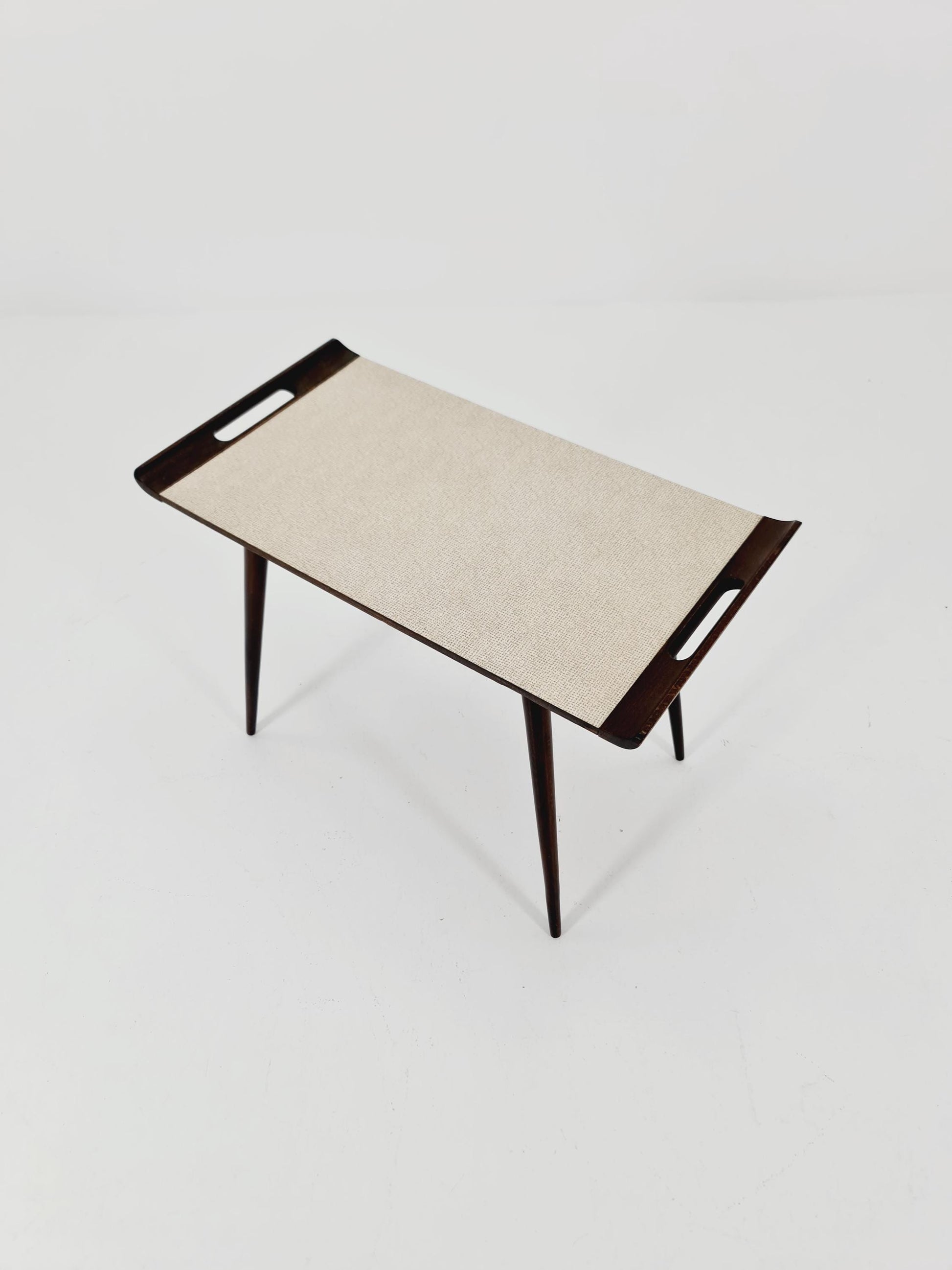 Mid century walnut Side table West Germany 1970s
