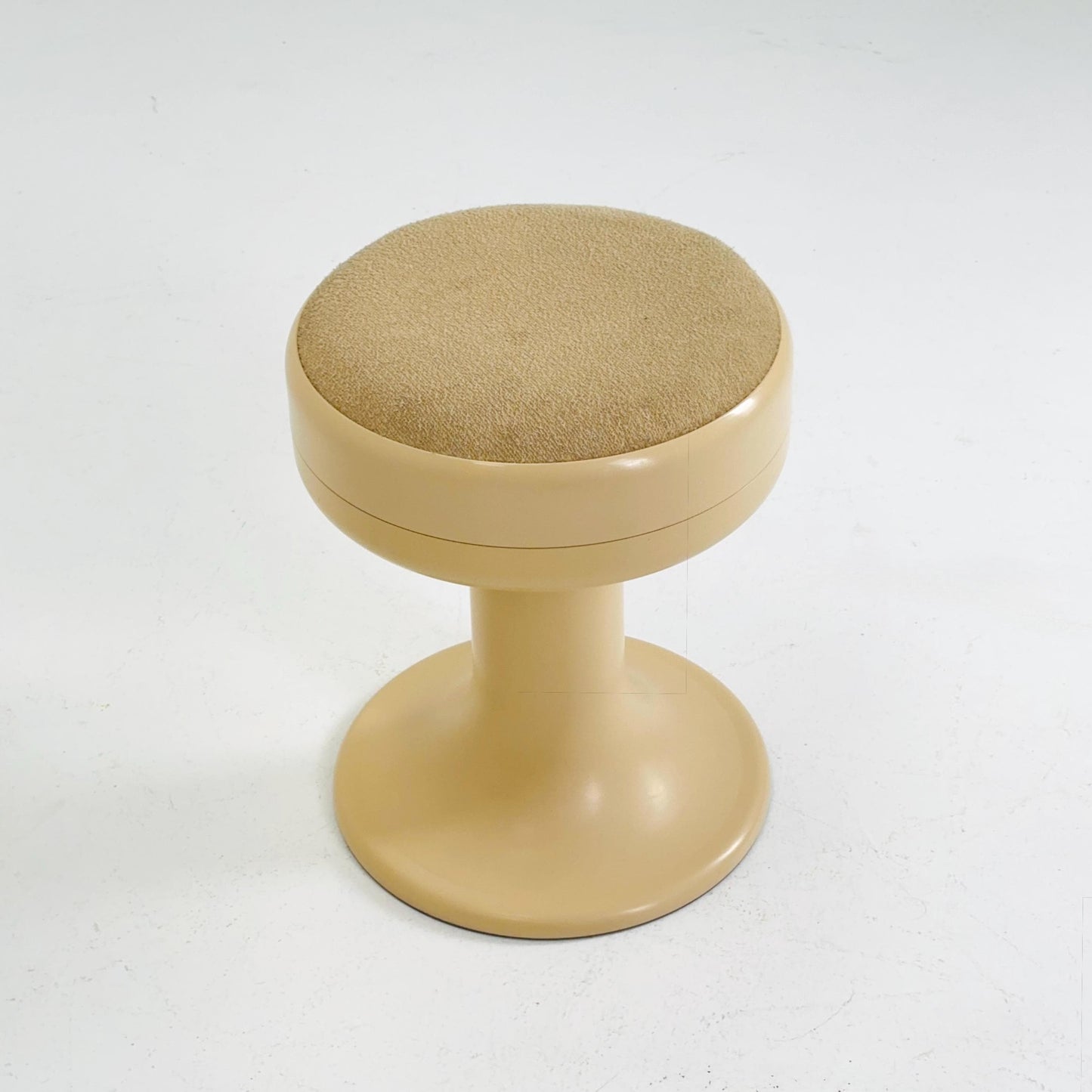 Mid century stool by Isoklepa - space age stool - Tulip Stool - Vintage Upholstered Plastic Stool - Germany, 1970s