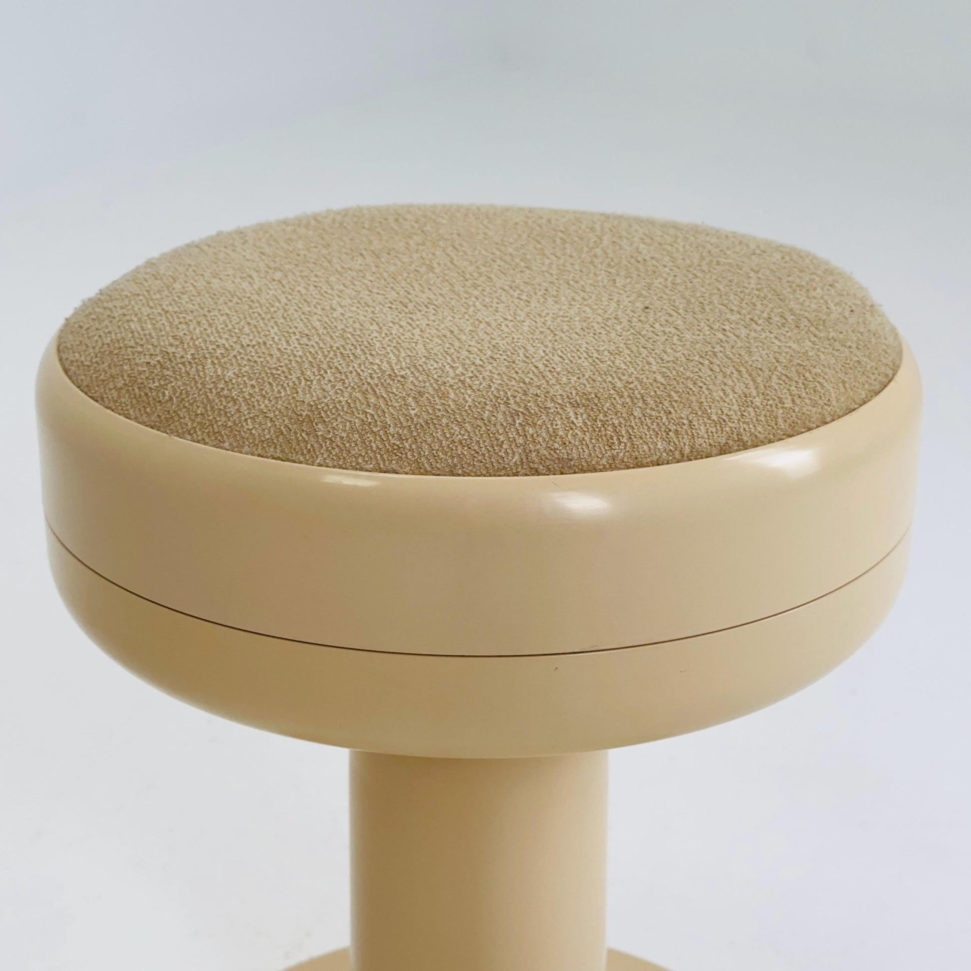 Mid century stool by Isoklepa - space age stool - Tulip Stool - Vintage Upholstered Plastic Stool - Germany, 1970s