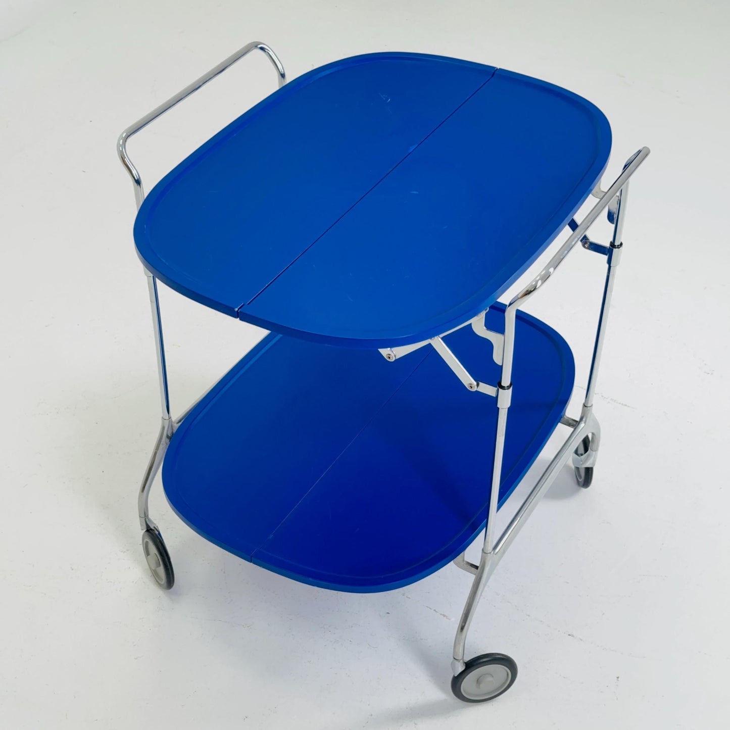 Orginal Navy Blue Gastone Dolly Trolley bar cart by Antonio Citterio and Oliver Low for Kartell Italy