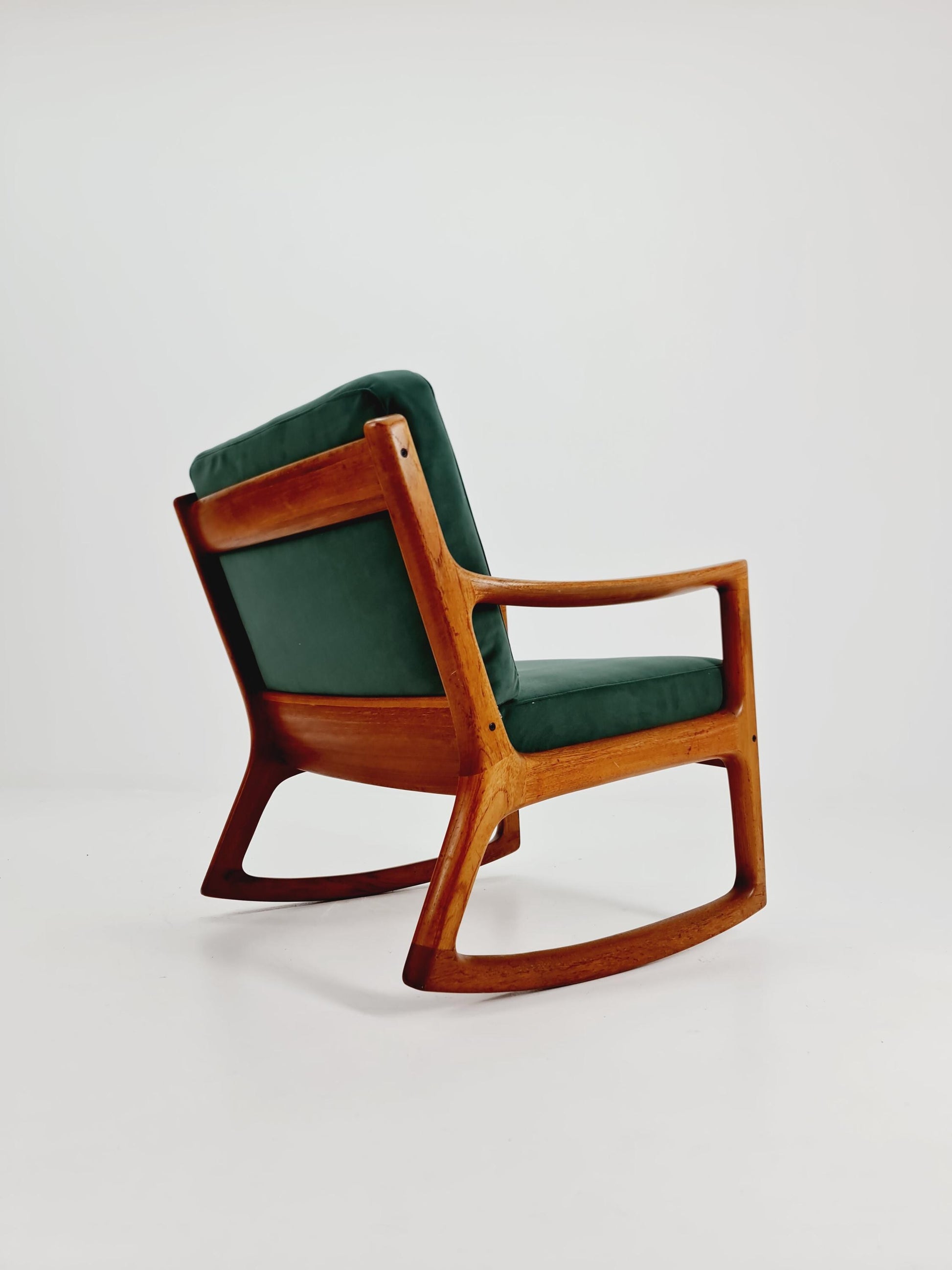 Mid-century Rare Danish teak Rocking chair/ Easy chair by Ole Wanscher for Cado France &Son , 1960s