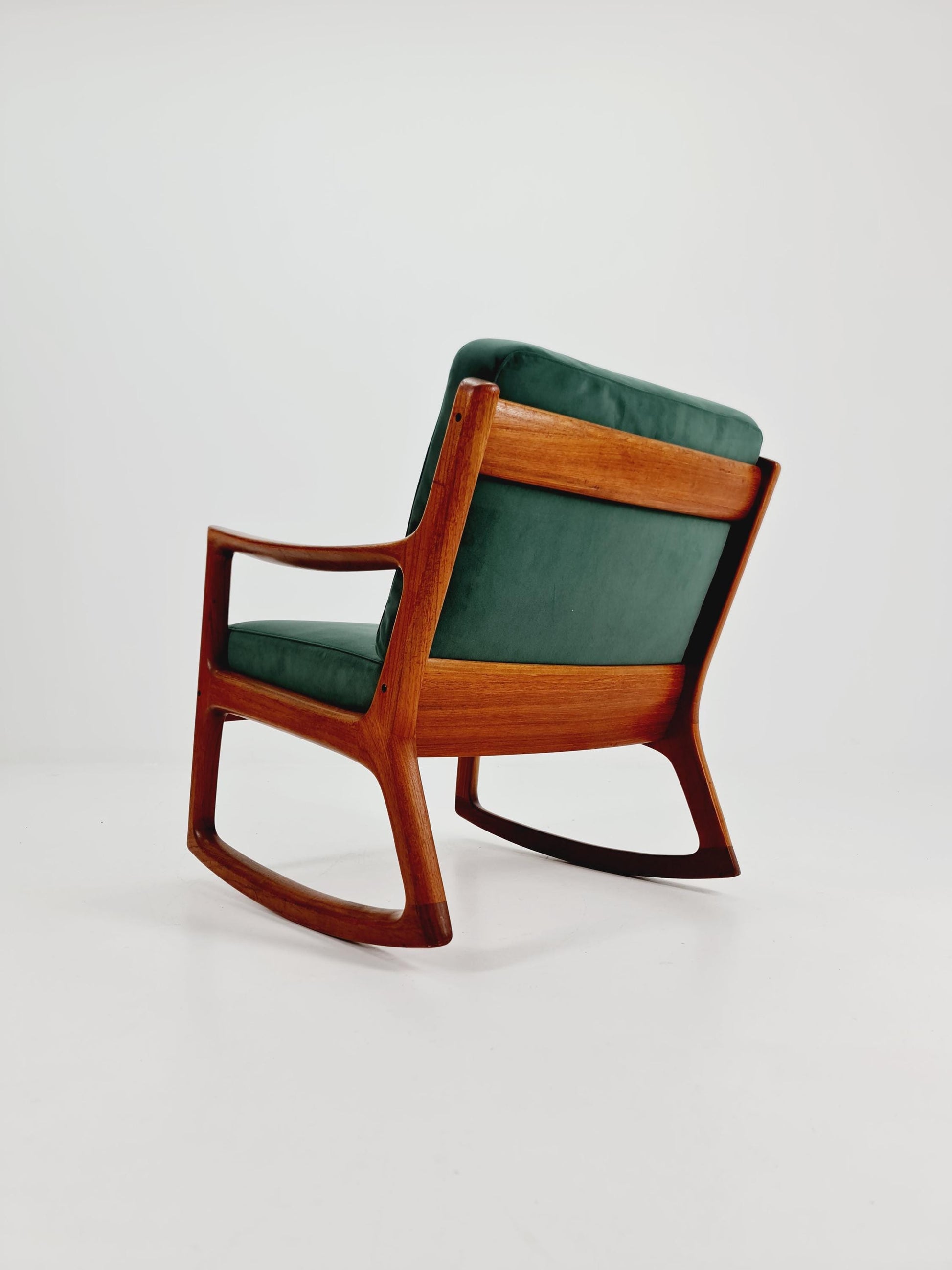Mid-century Rare Danish teak Rocking chair/ Easy chair by Ole Wanscher for Cado France &Son , 1960s