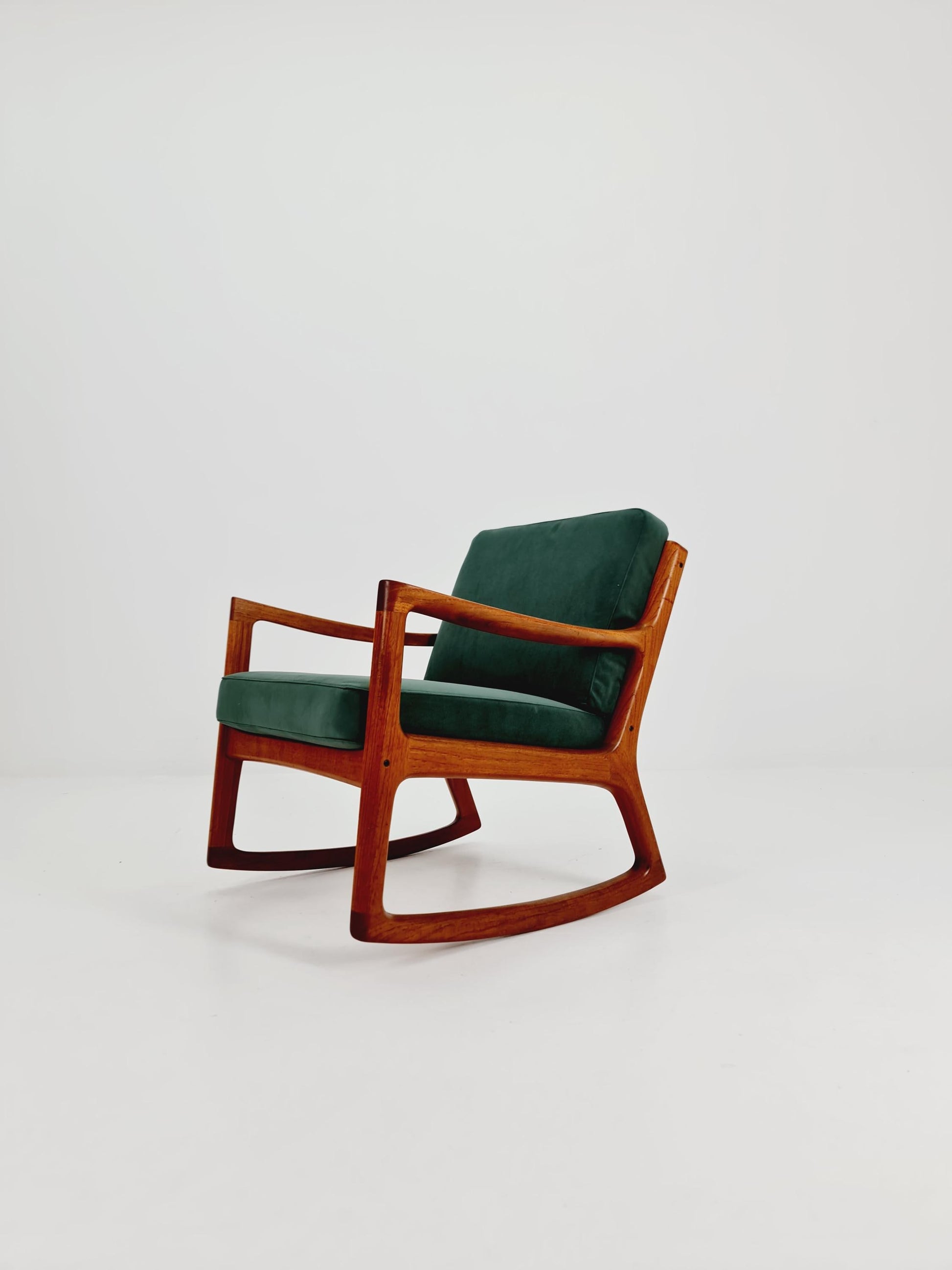 Mid-century Rare Danish teak Rocking chair/ Easy chair by Ole Wanscher for Cado France &Son , 1960s