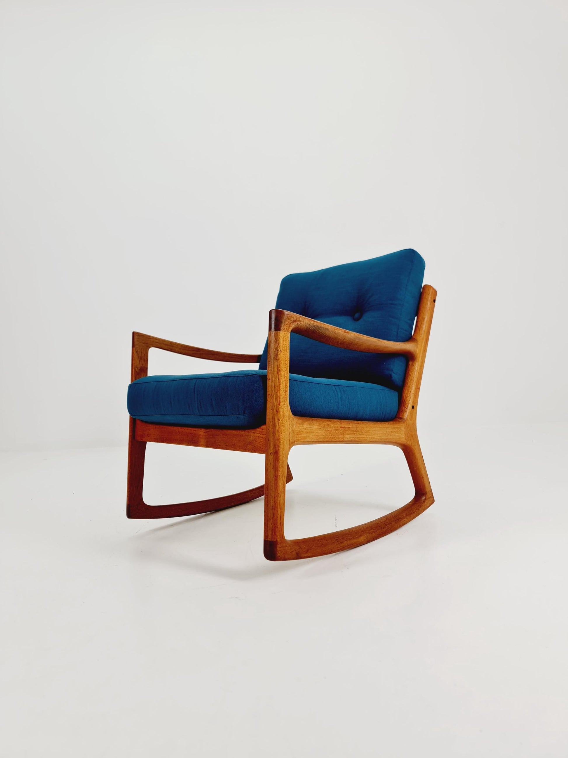 Mid-century Rare Danish teak Rocking chair/ Easy chair by Ole Wanscher for Cado 1960s