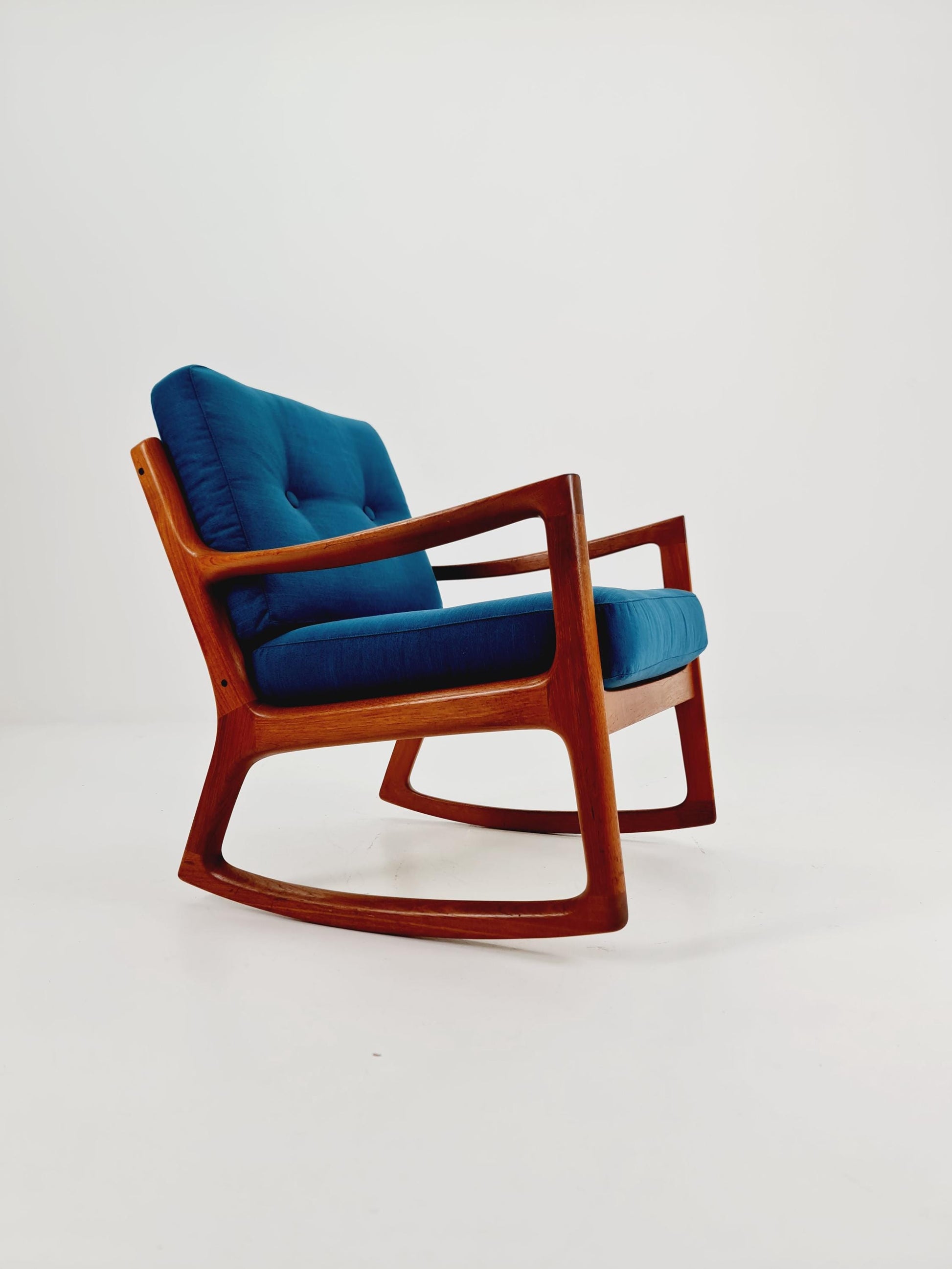 Mid-century Rare Danish teak Rocking chair/ Easy chair by Ole Wanscher for Cado 1960s
