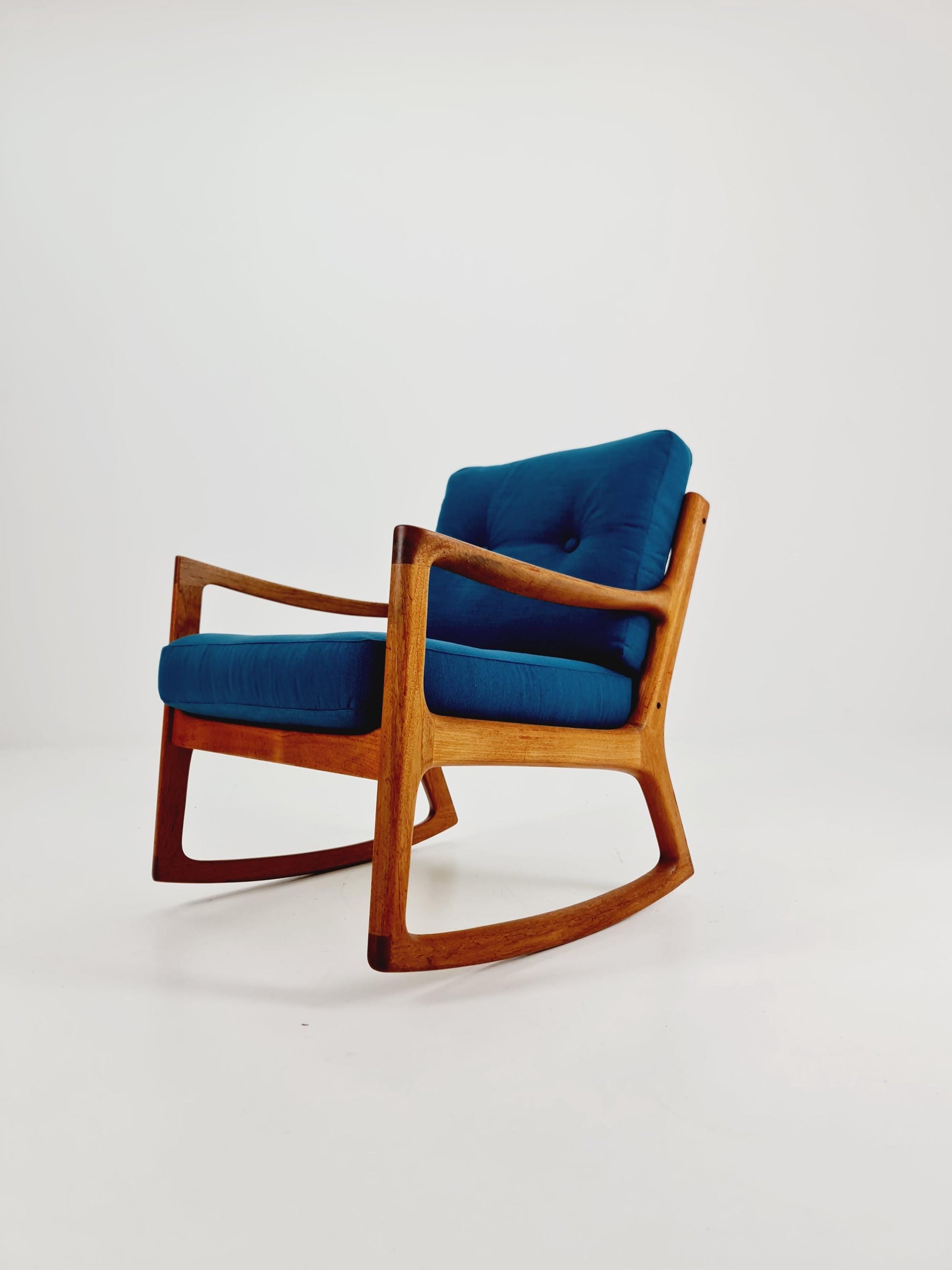 Mid-century Rare Danish teak Rocking chair/ Easy chair by Ole Wanscher for Cado 1960s