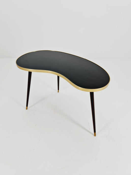 German Mid-Century Tripod Glass & Brass Coffee Table By Else 1950s