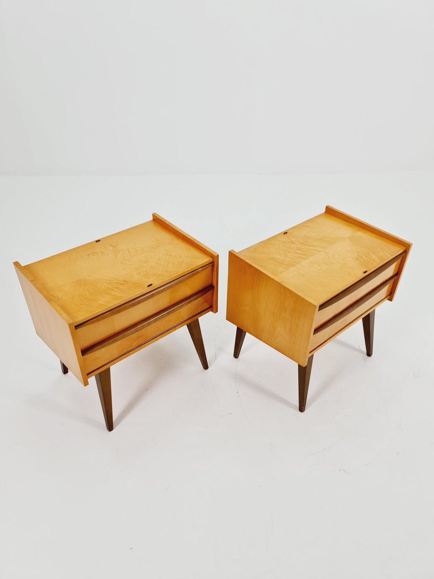 German Mid century nightstands/ bedside tables BY WK Möbel , 1960s Set of 2