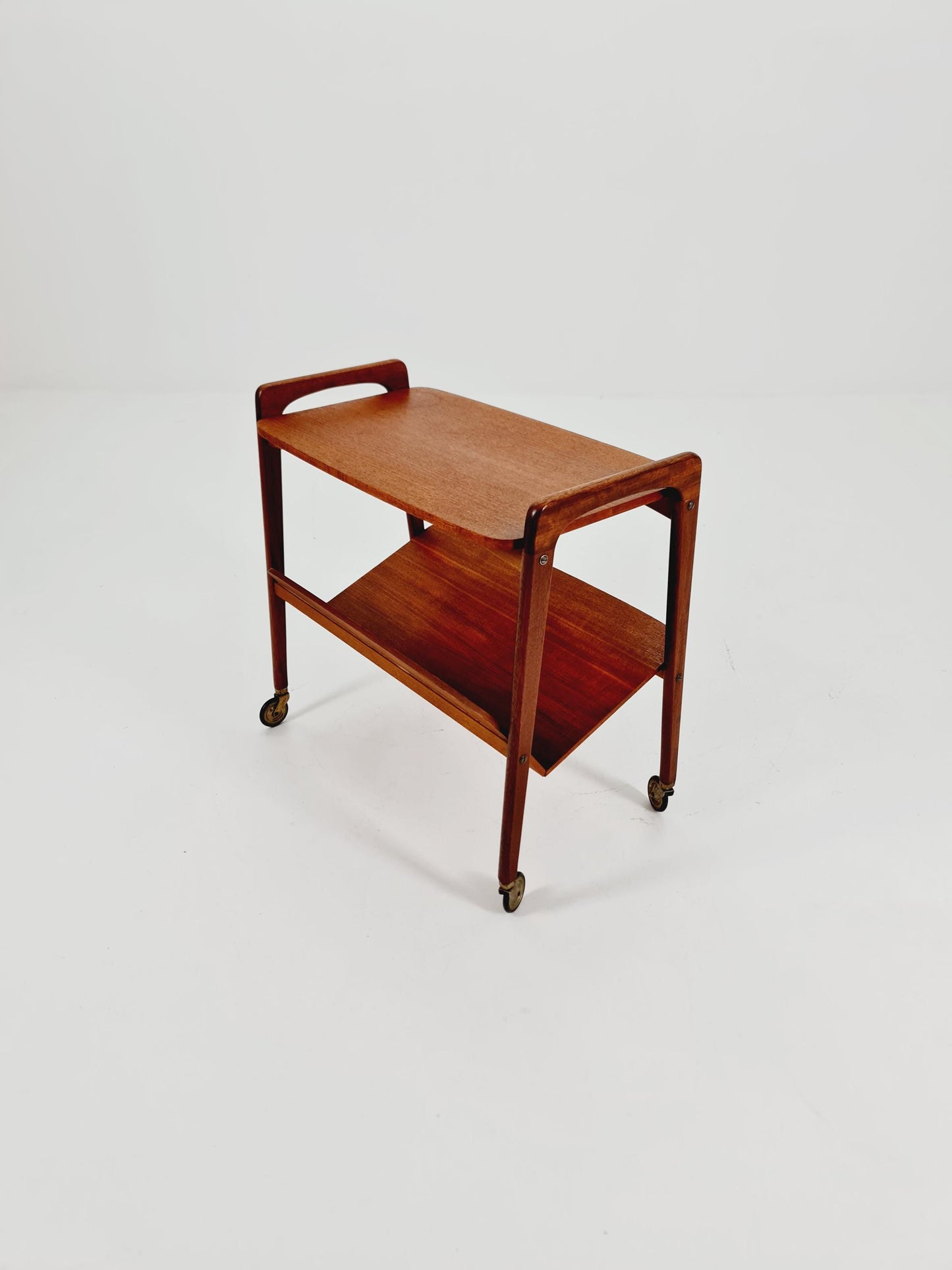 Midcentury Teak Vintage Side table/ Bedside table/ Night stand with News Paper shelf straight from the sixties By Opal
