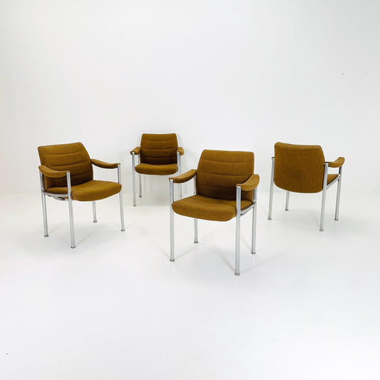 Set of 4 Mid-Century Bauhaus Armchairs by Miller Borgsen for Röder & Sons – 1960s Germany