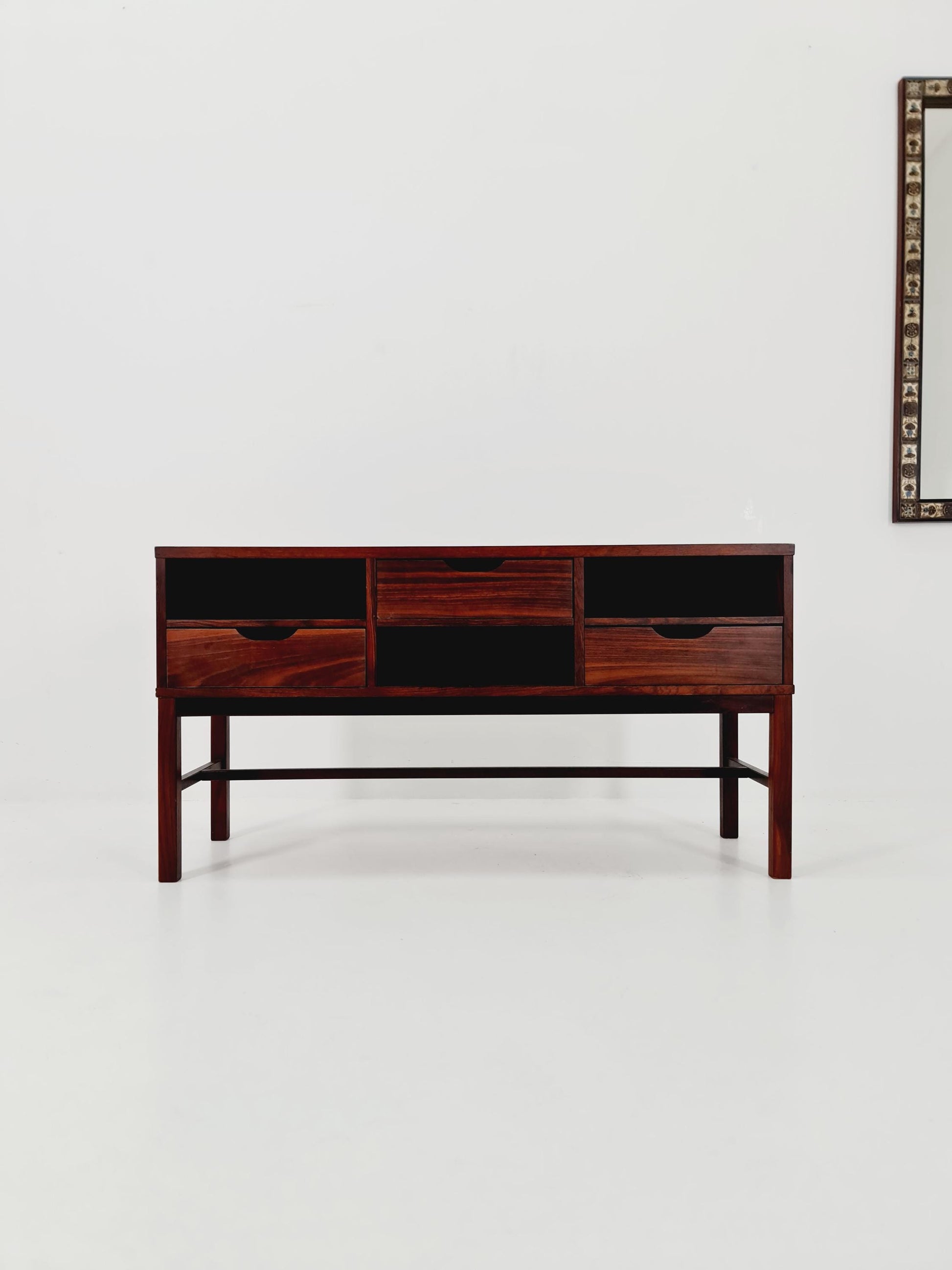 high quality sideboard and Big Mirror by designer Severin Hansen for Haslev and Royal copenhagen 1960s
