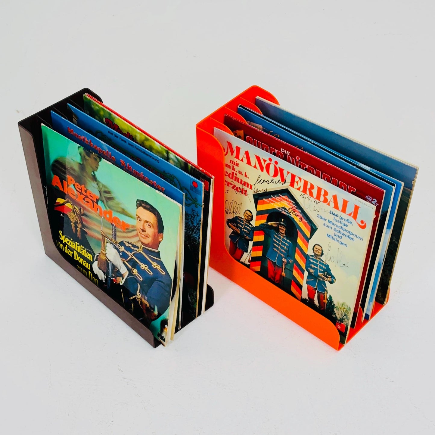 Set of 2 Spaceage Vintage LP rack by Gustavsberg Sven-Eric Juhlin 1970s