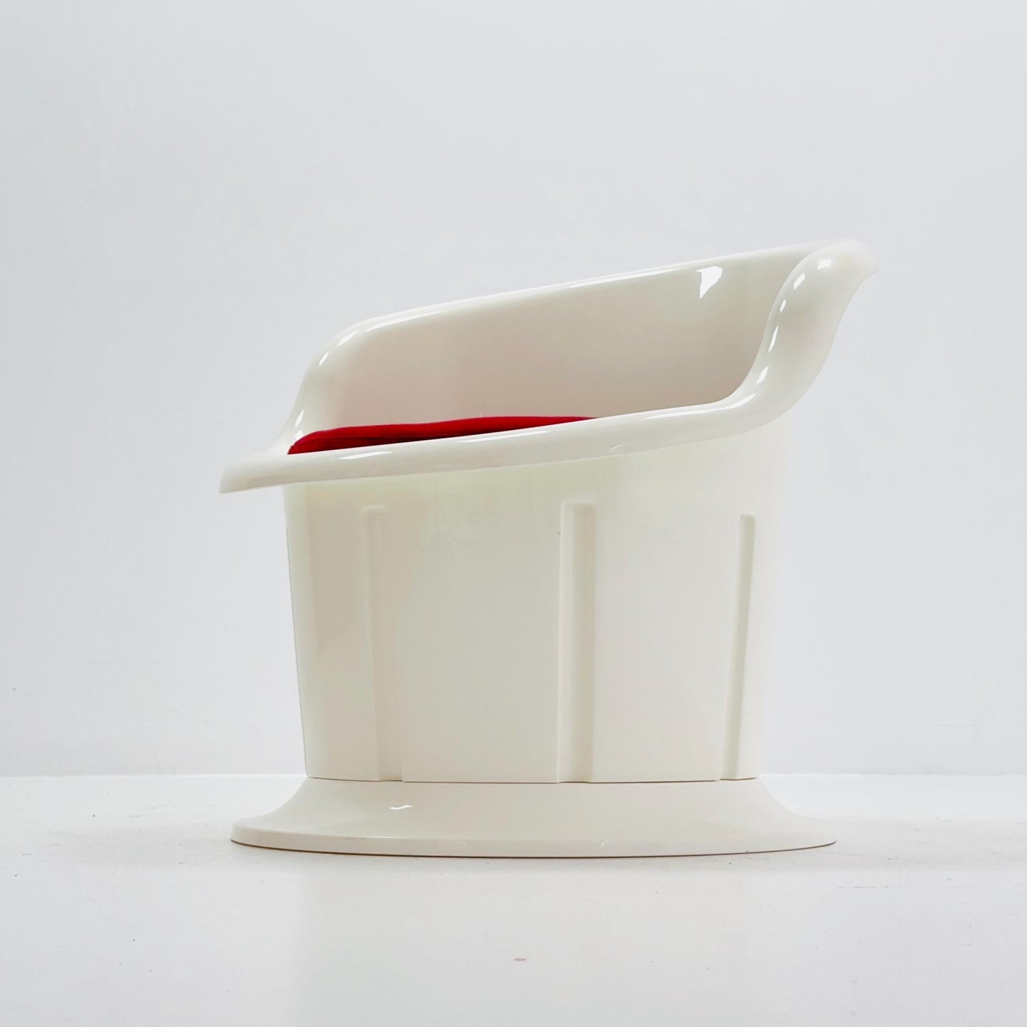 Vintage IKEA Popptorp Armchair – 1990s Swedish Design by Karin & Magnus Högberg, Red Cushion Lounge Chair