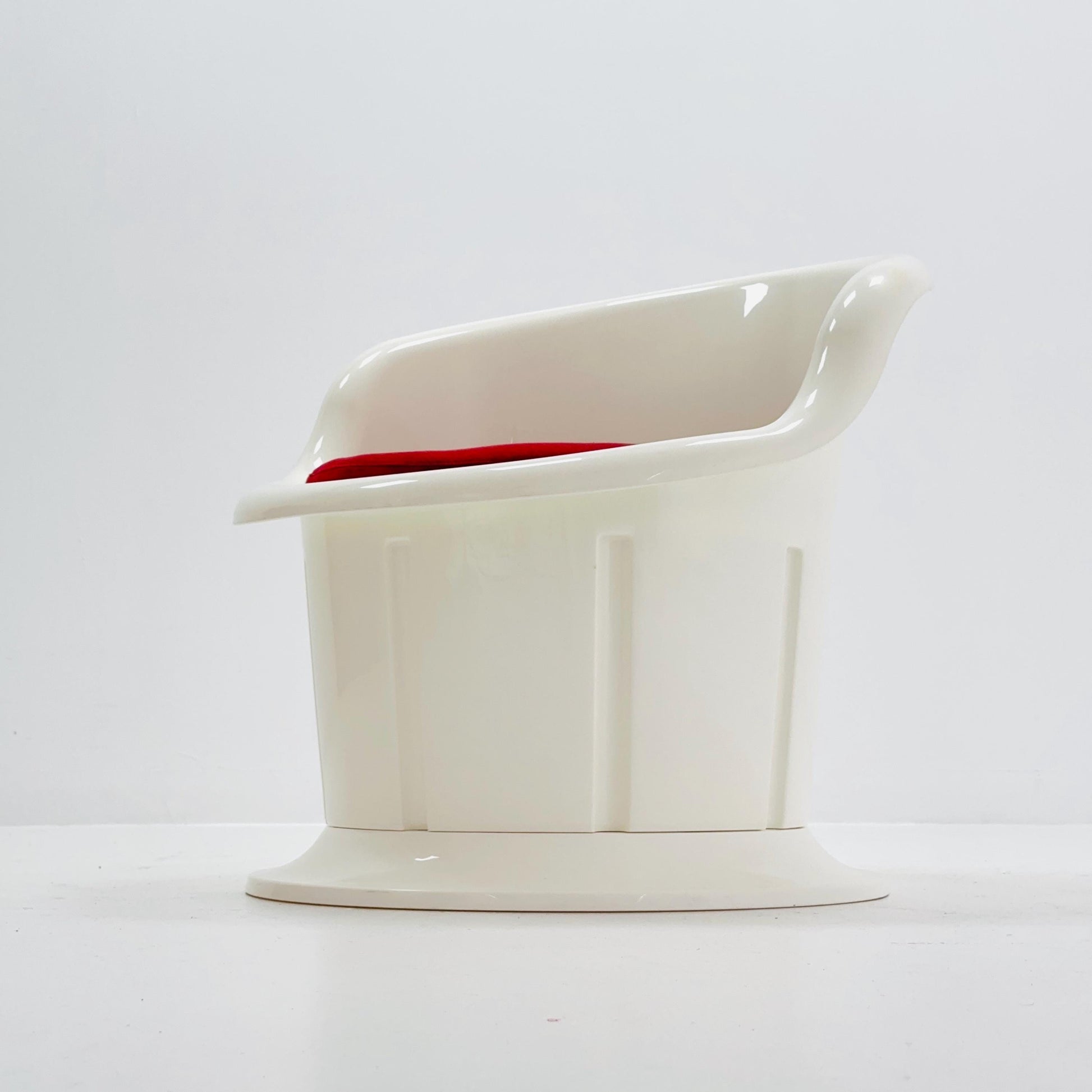 Vintage IKEA Popptorp Armchair – 1990s Swedish Design by Karin & Magnus Högberg, Red Cushion Lounge Chair