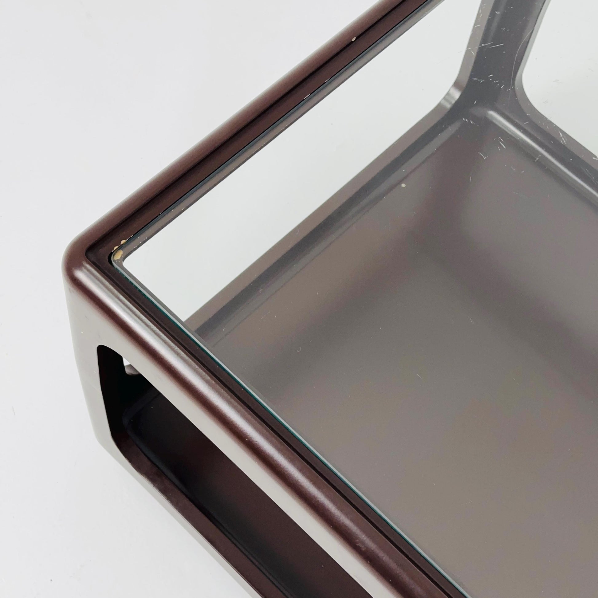 Mid century Space Age brown Coffee Table by Peter Ghyczy for Horn Germany , 1970s