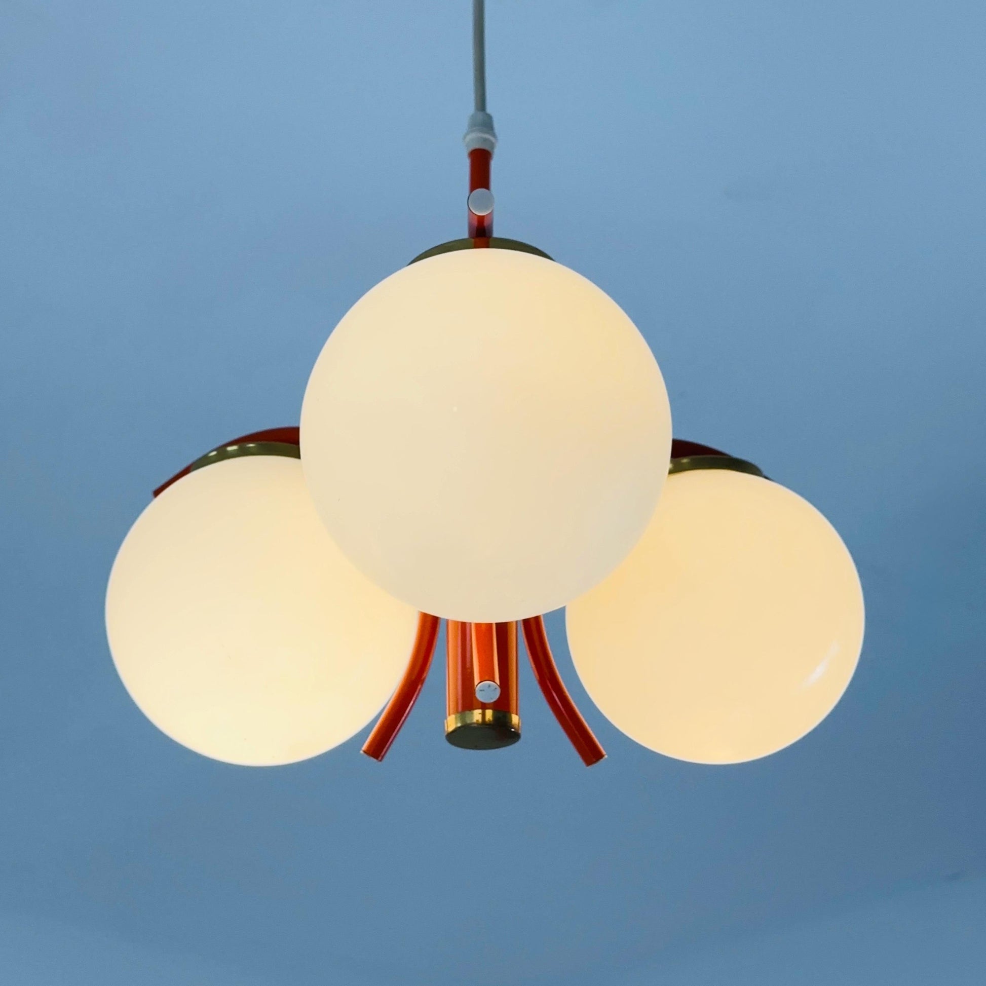 Mid century Space Age balls pendant lamp by Richard Essig 1970s Germany