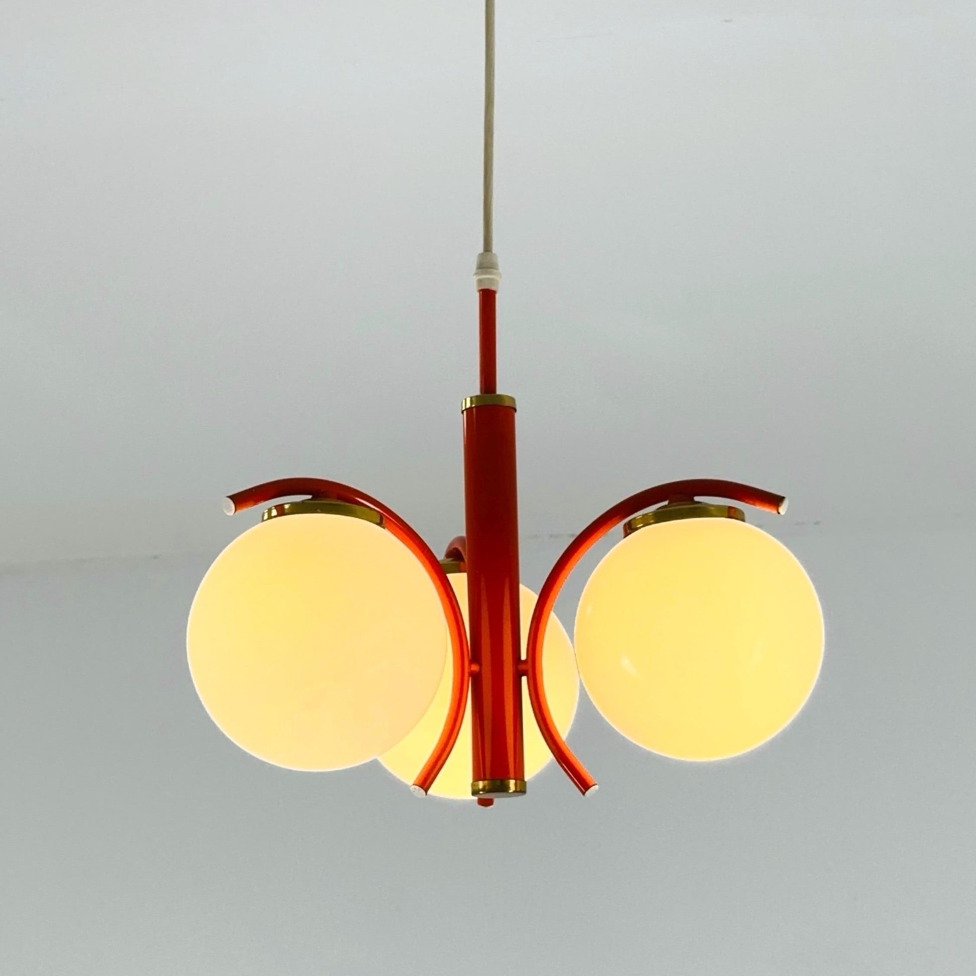 Mid century Space Age balls pendant lamp by Richard Essig 1970s Germany
