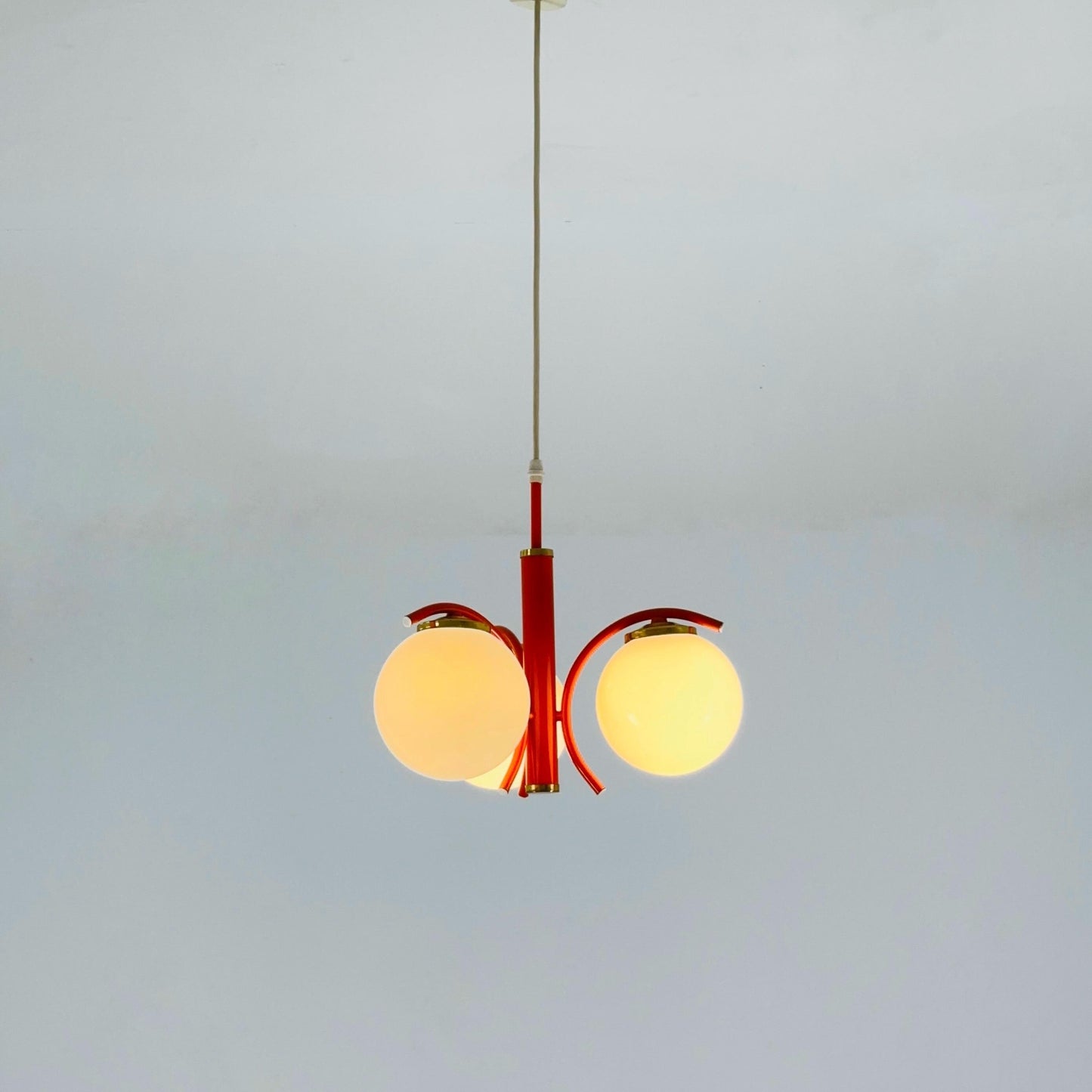 Mid century Space Age balls pendant lamp by Richard Essig 1970s Germany