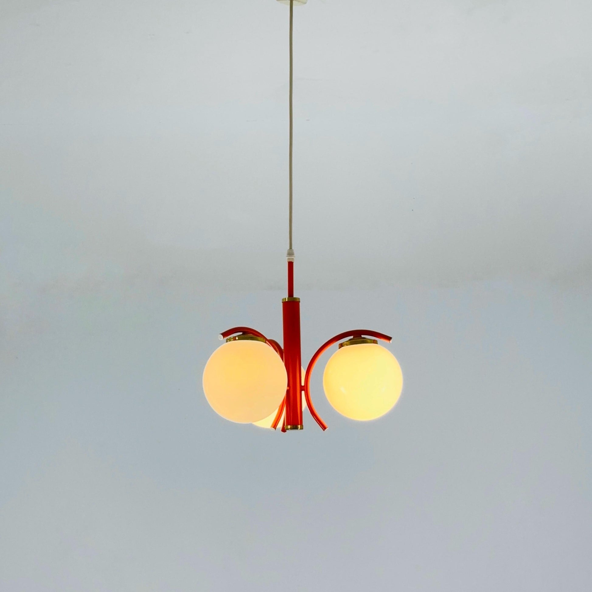 Mid century Space Age balls pendant lamp by Richard Essig 1970s Germany