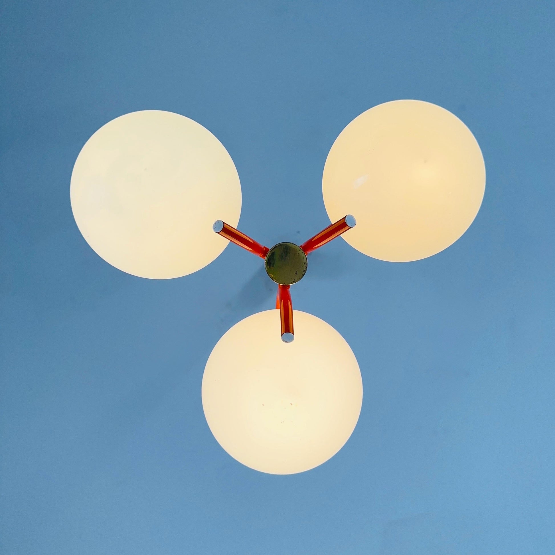 Mid century Space Age balls pendant lamp by Richard Essig 1970s Germany