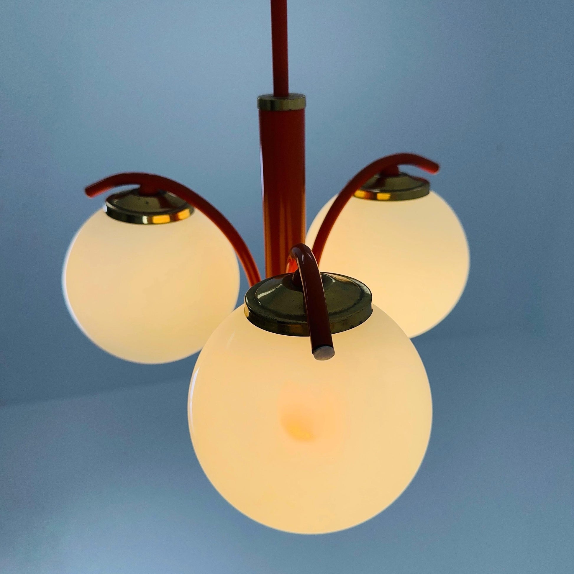 Mid century Space Age balls pendant lamp by Richard Essig 1970s Germany
