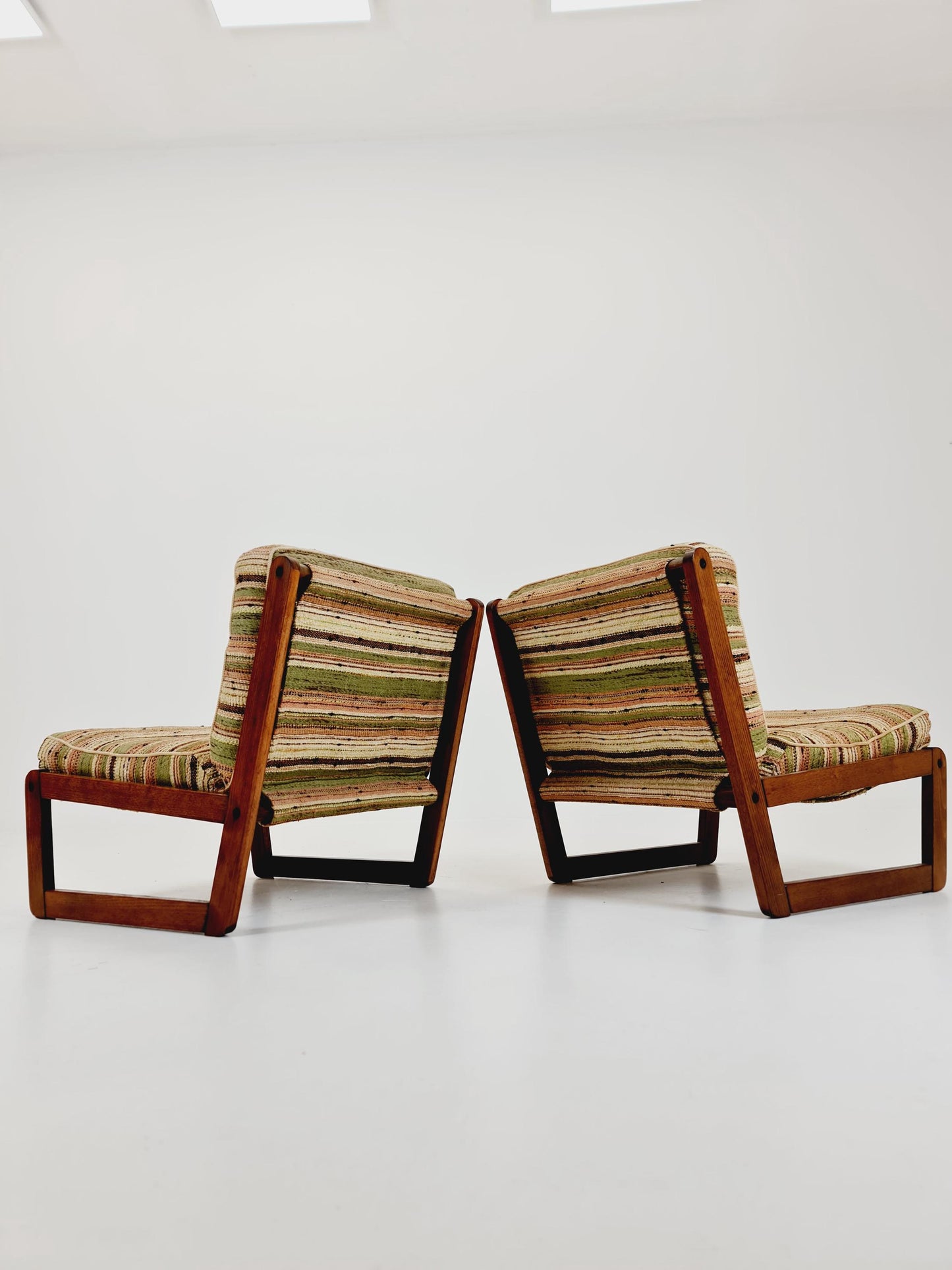 Midcentury German Set of 2 space age lounge chairs , 1970s