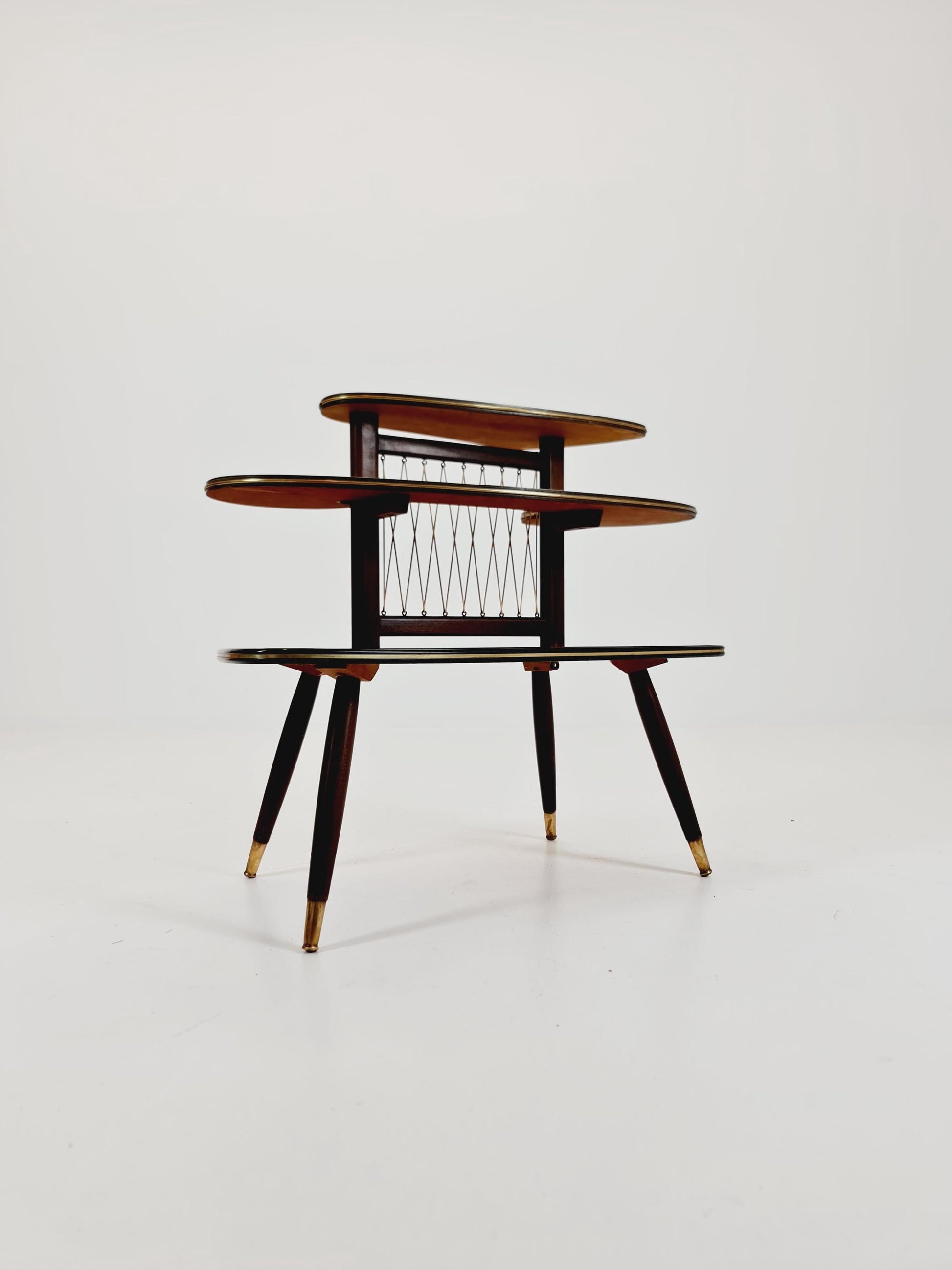 Rare Large German Plant Stand, Colorful Vintage Mid-Century Minimalist Indoor Plant Stand Side Table Retro flower table, 1950s