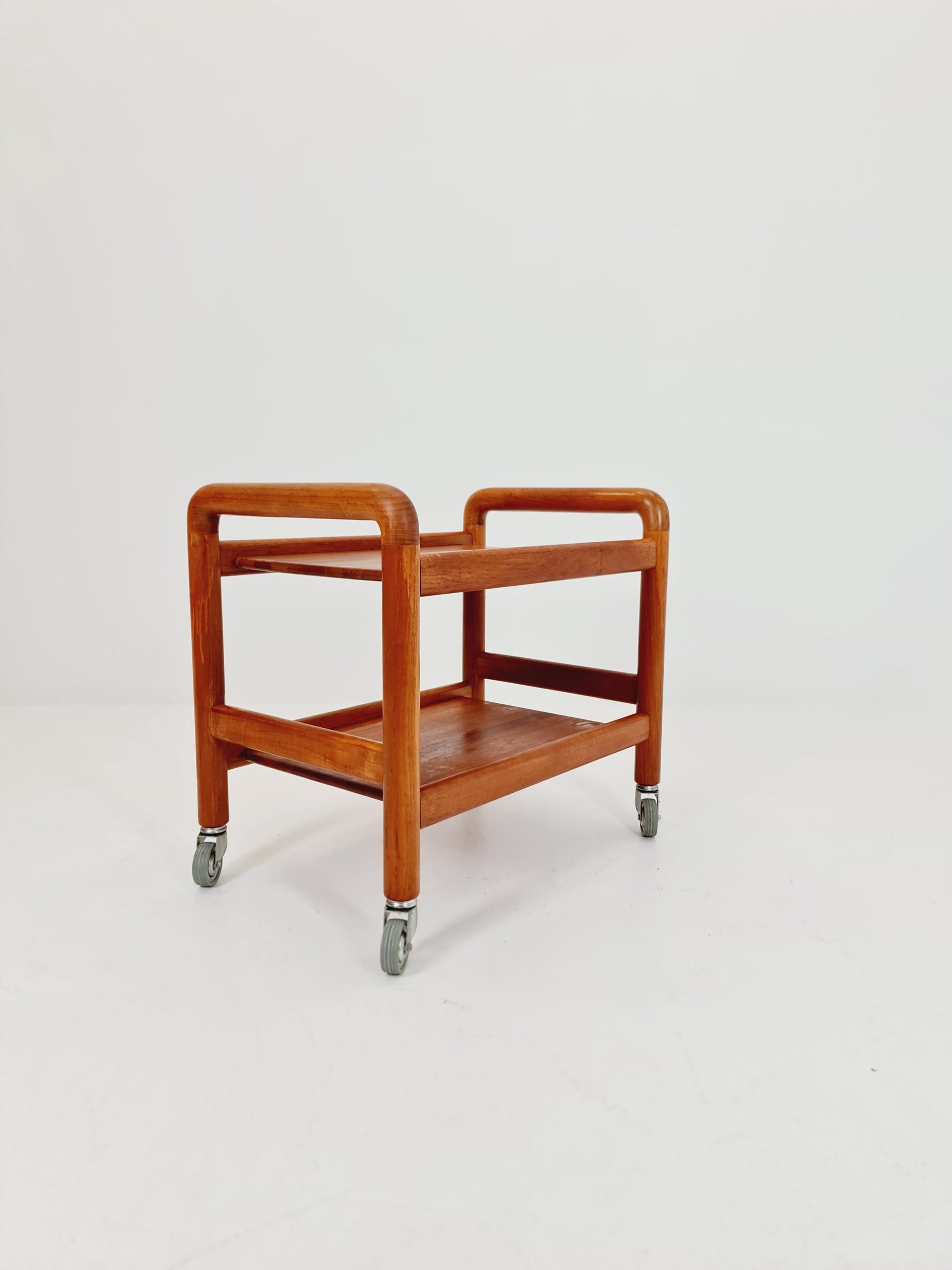 Vintage mid century danish trolley in solid teak/ bar cart By Salling Stolefabrik, 1960s