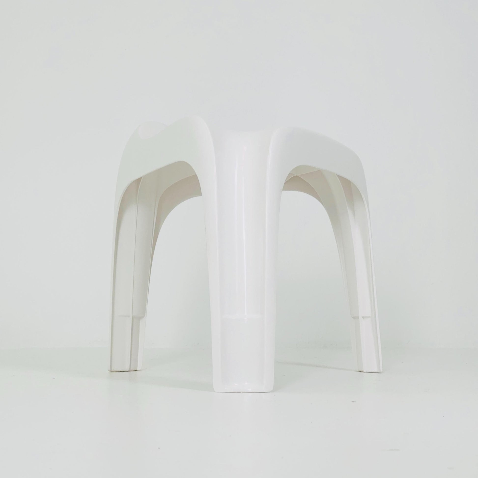 1 of 150 Mid century space age white Taboret stool by Alexander Begge for Casala 1970s Germany