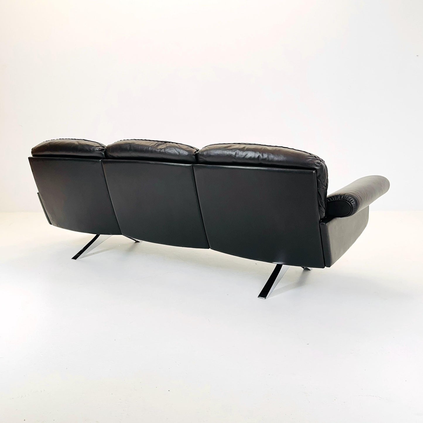 Mid Century De Sede "DS-31" 3-seater sofa in brown leather, Switzerland 1970s