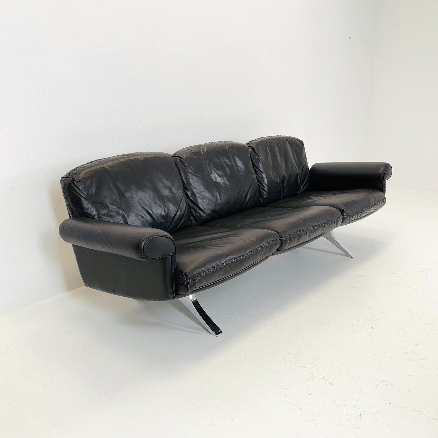 Mid Century De Sede "DS-31" 3-seater sofa in brown leather, Switzerland 1970s