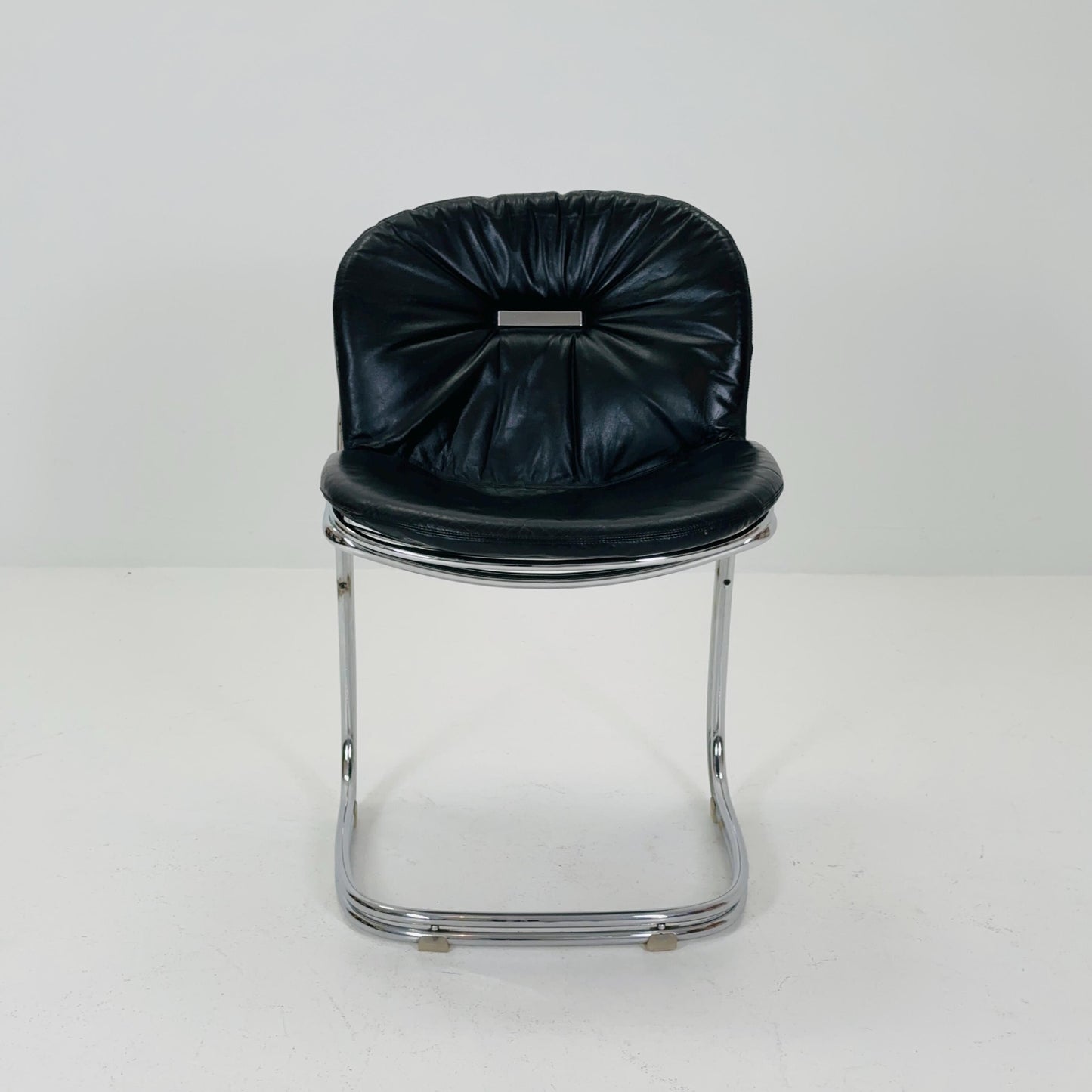 Mid century Bauhaus black Sabrina dining chair by Gaston’s Rinaldi for Rima Linea ,1970s Italy