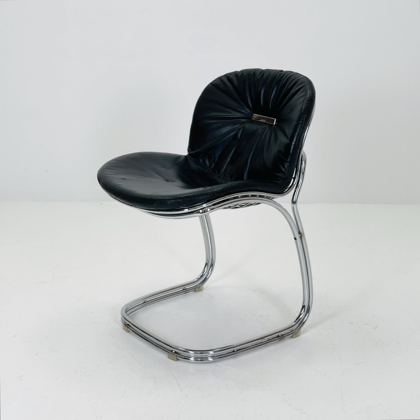 Mid century Bauhaus black Sabrina dining chair by Gaston’s Rinaldi for Rima Linea ,1970s Italy