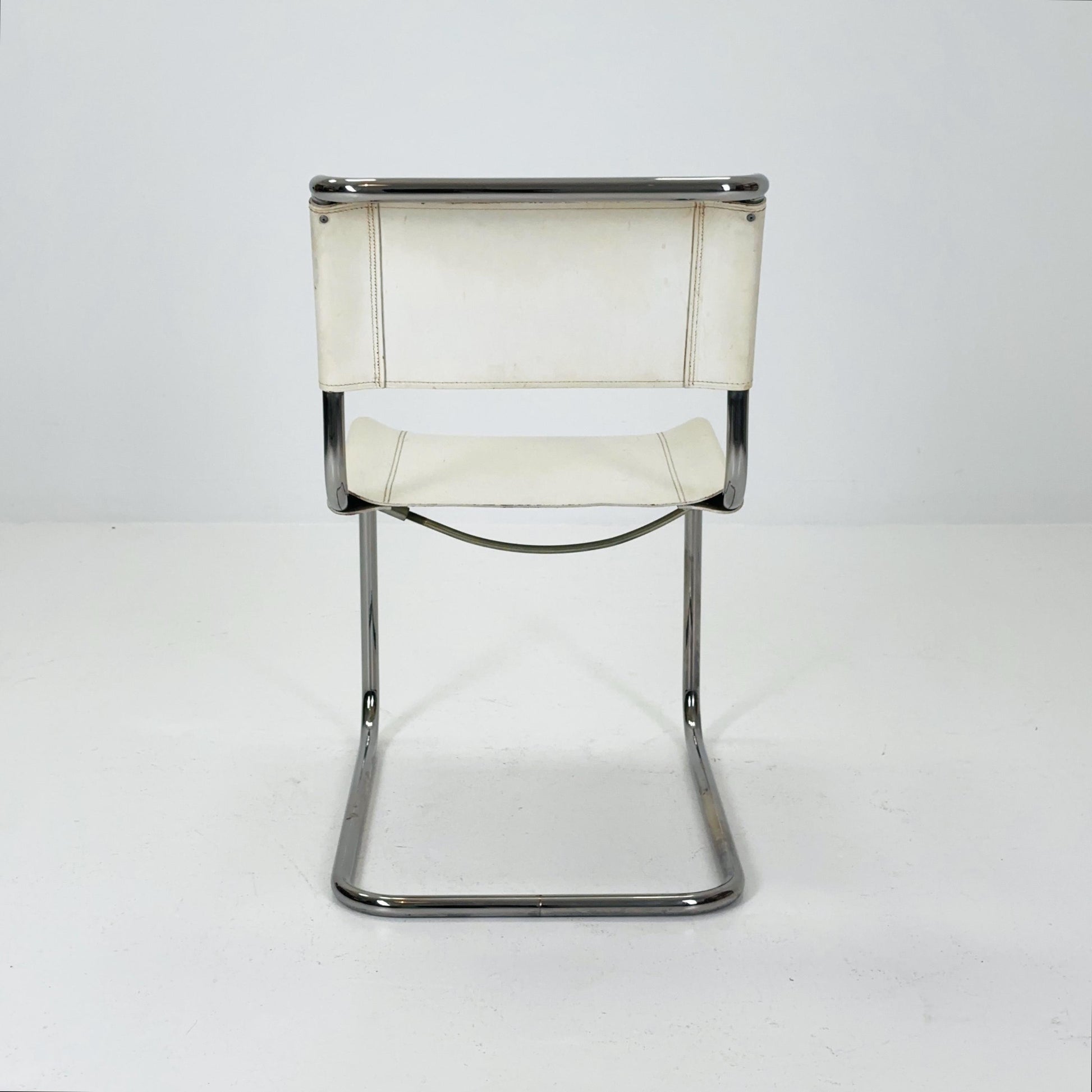 Mid-Century Vintage white S33 Chair by Mart Stam & Marcel Breuer from Thonet 1980s Germnay