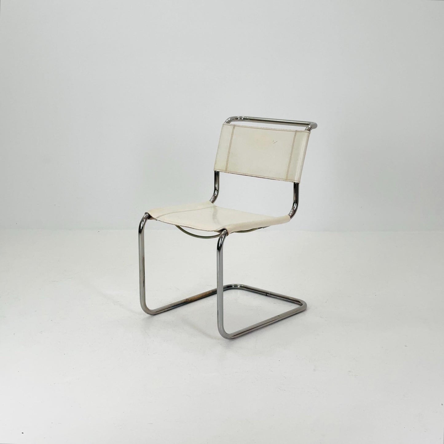 Mid-Century Vintage white S33 Chair by Mart Stam & Marcel Breuer from Thonet 1980s Germnay
