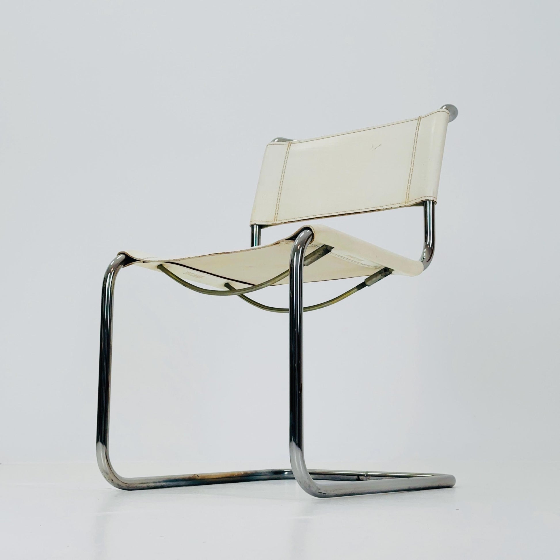 Mid-Century Vintage white S33 Chair by Mart Stam & Marcel Breuer from Thonet 1980s Germnay