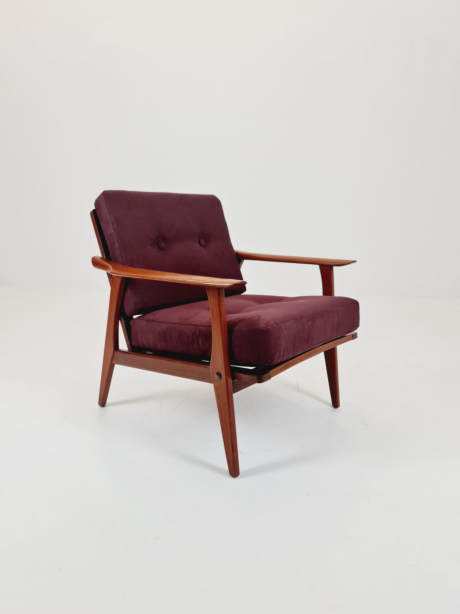 Rare Mid-century vintage Danish Teak Lounge chair, 1960s