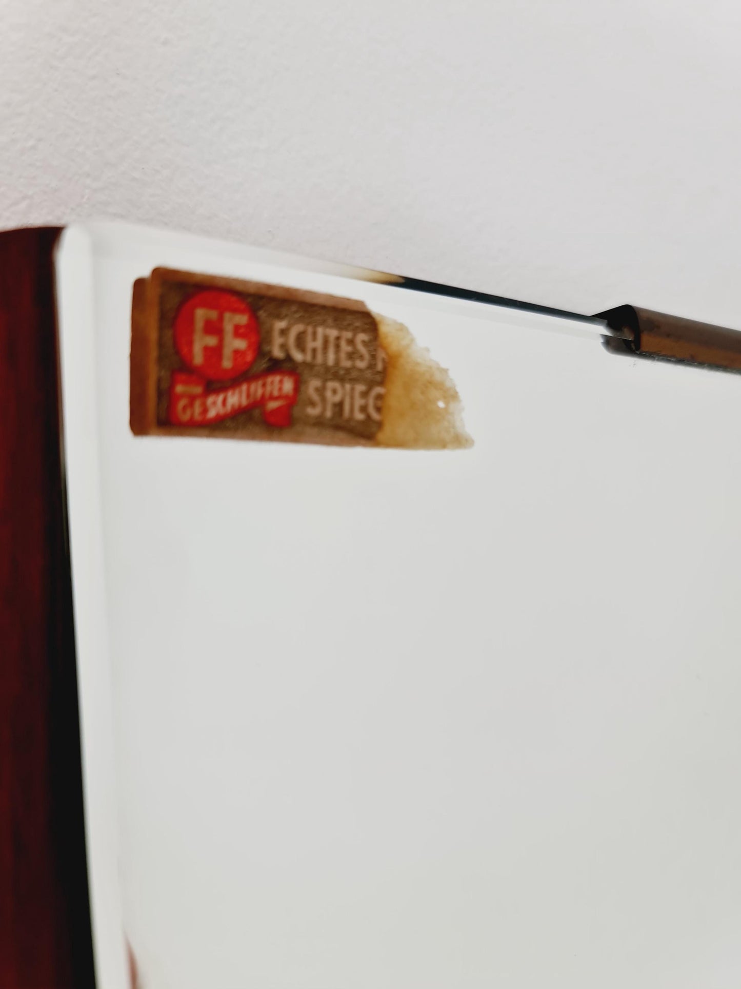 Mid century Vintage teak danish wall mirror, 1960s