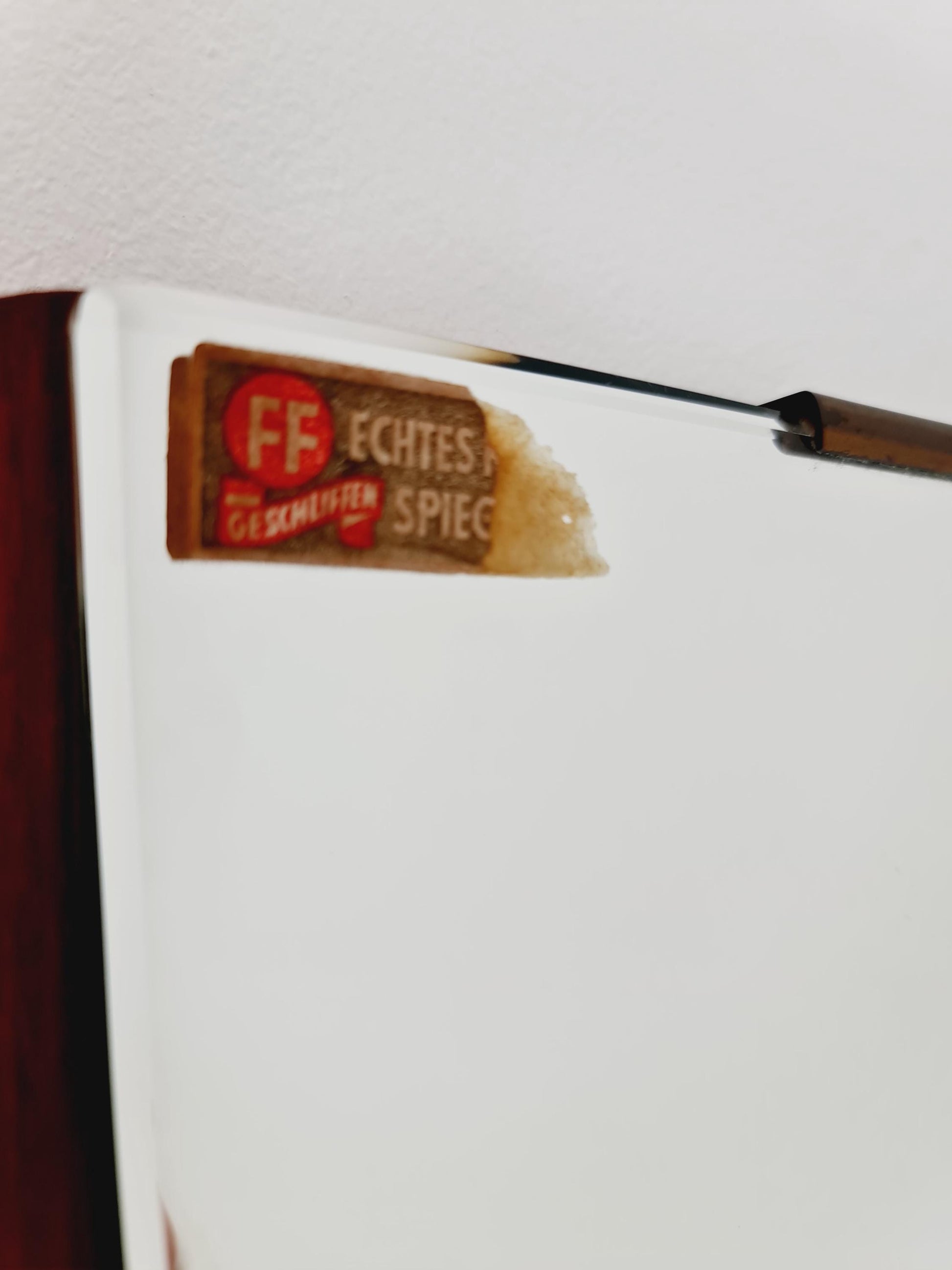 Mid century Vintage teak danish wall mirror, 1960s