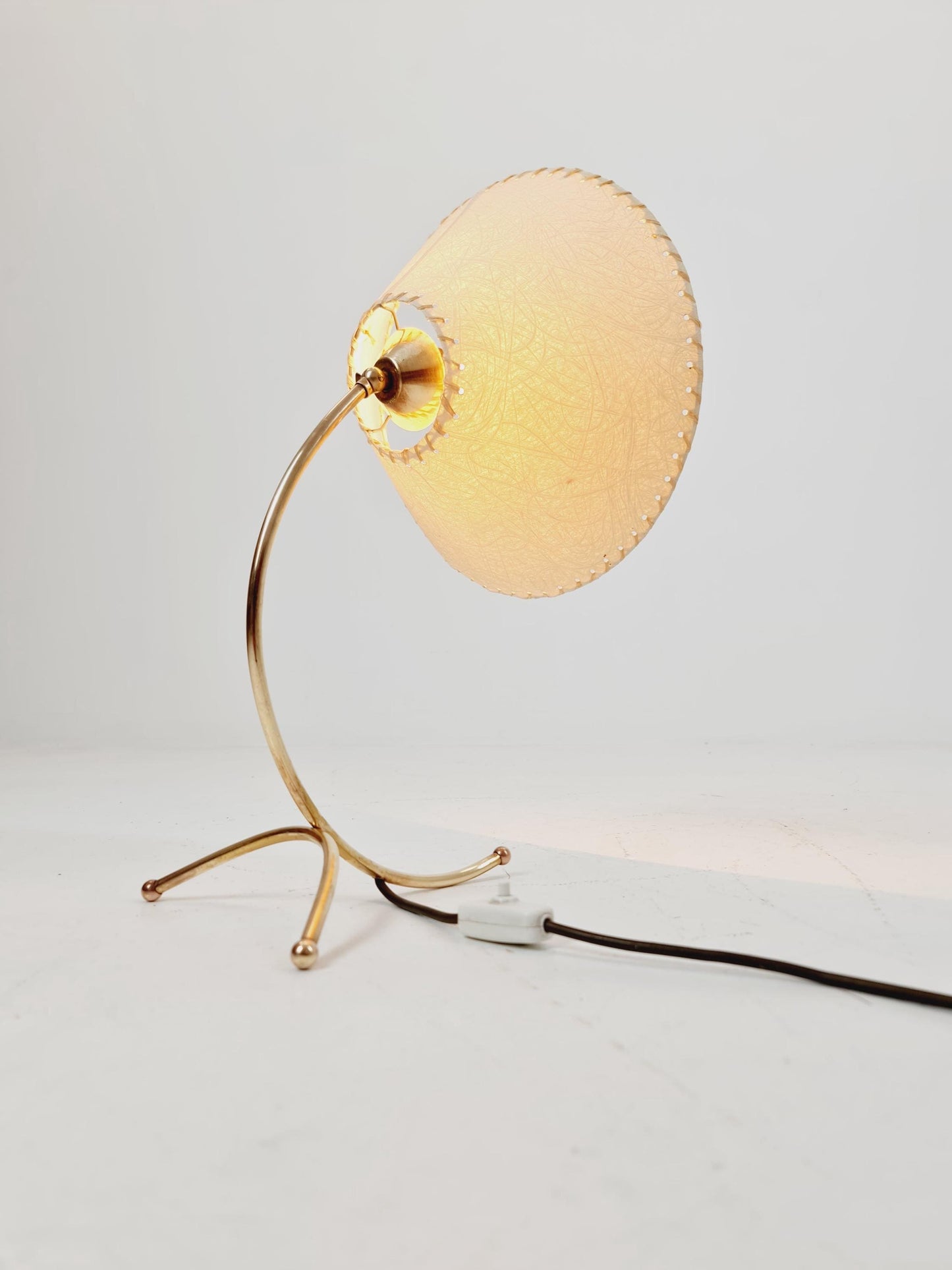 Mid century brass table lamp by Vereinigte Werkstätten München, Germany, 1960s